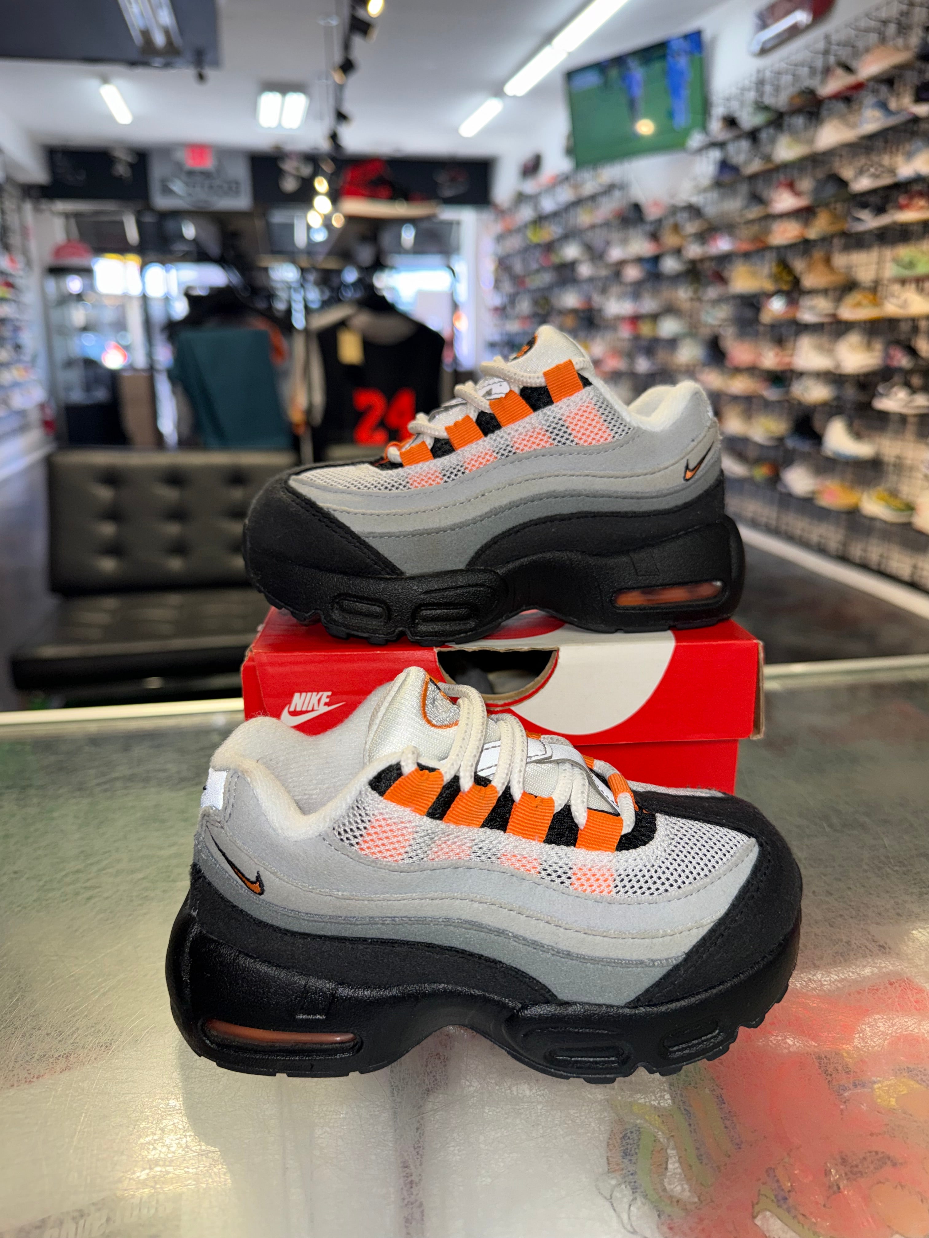 Size 9c Air Max 95 “Bright Mandarin” (TD)