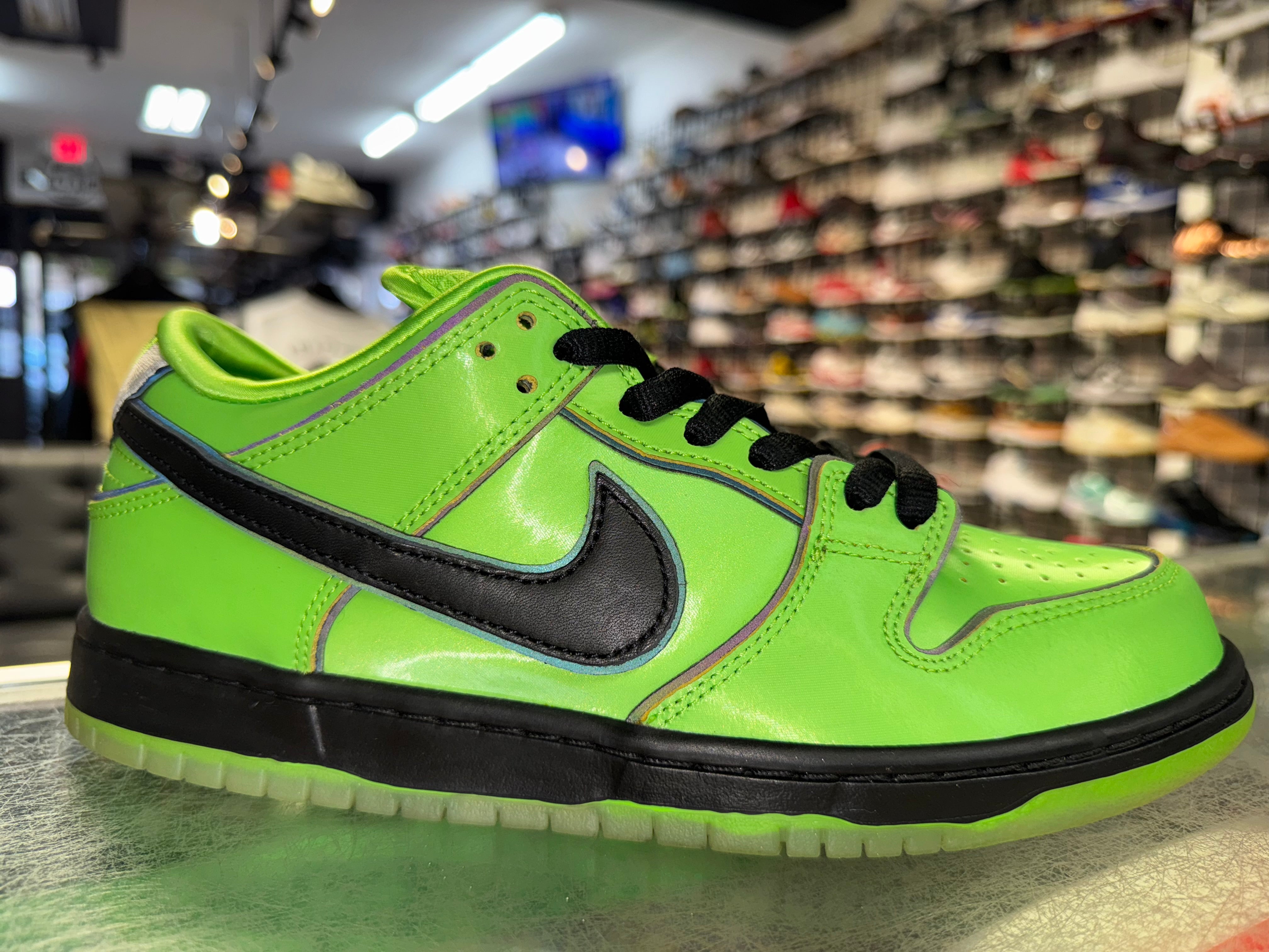 Size 7.5 Dunk Low SB The Powerpuff Girls "Buttercup"