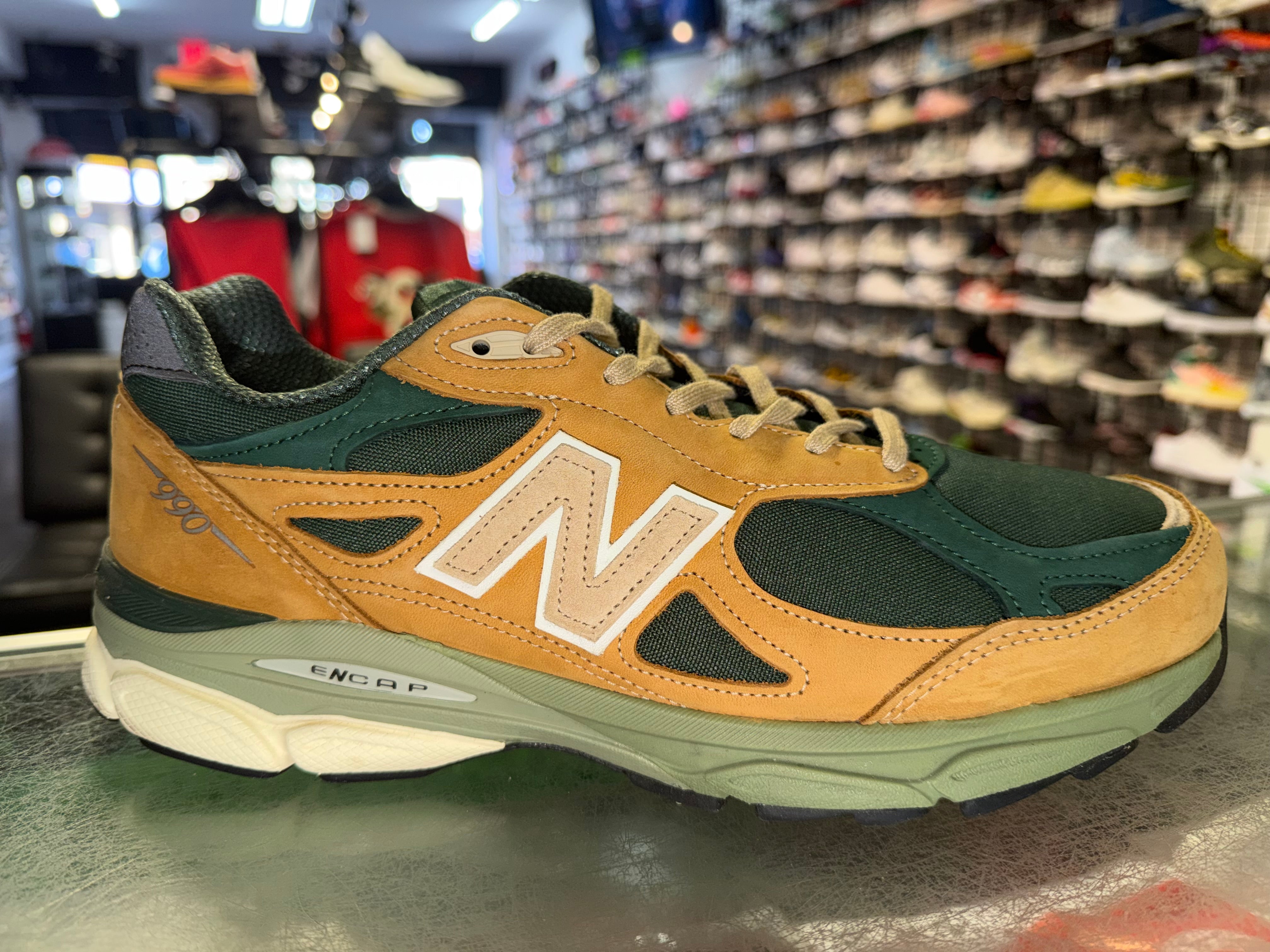 Size 11 New Balance 990v3 "Tan Green"