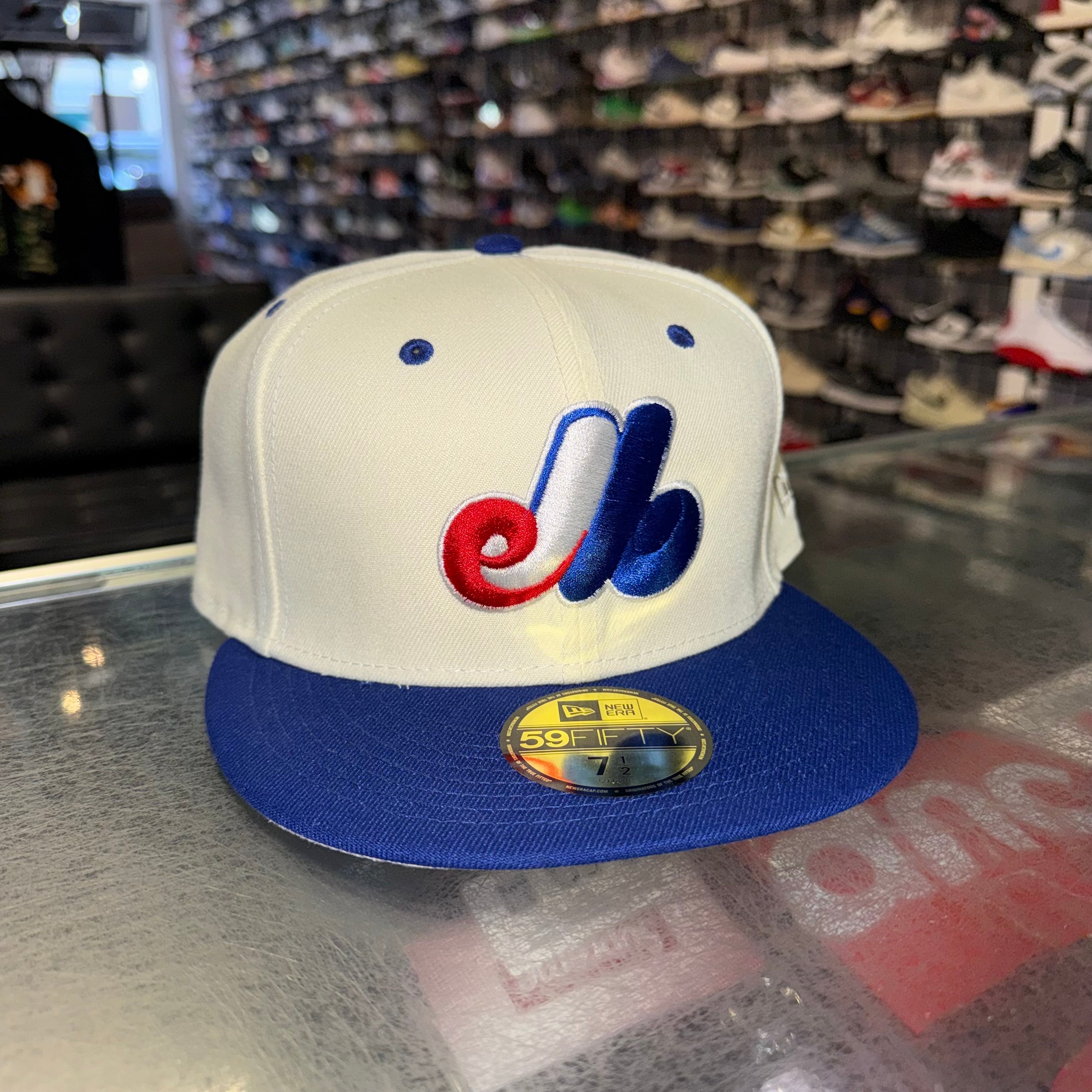 Size 7 1/2 New Era Fitted Hat “Expos Blue” Brand New