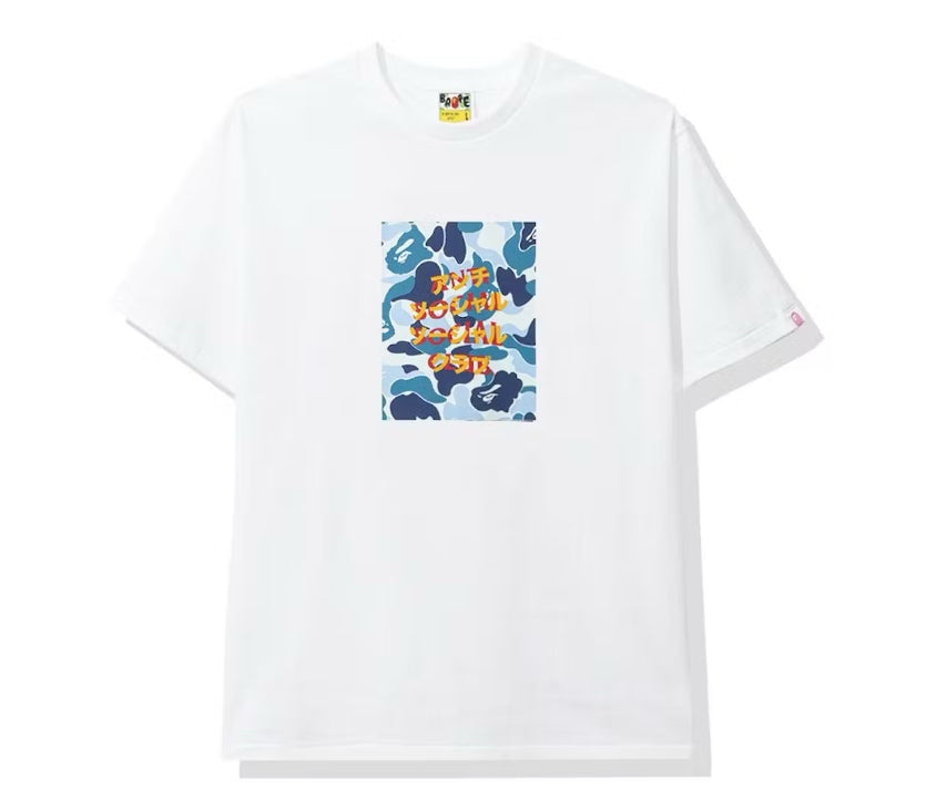 Size XXL Bape x ASSC Club ABC Box Tee "White Blue Camo" Brand New