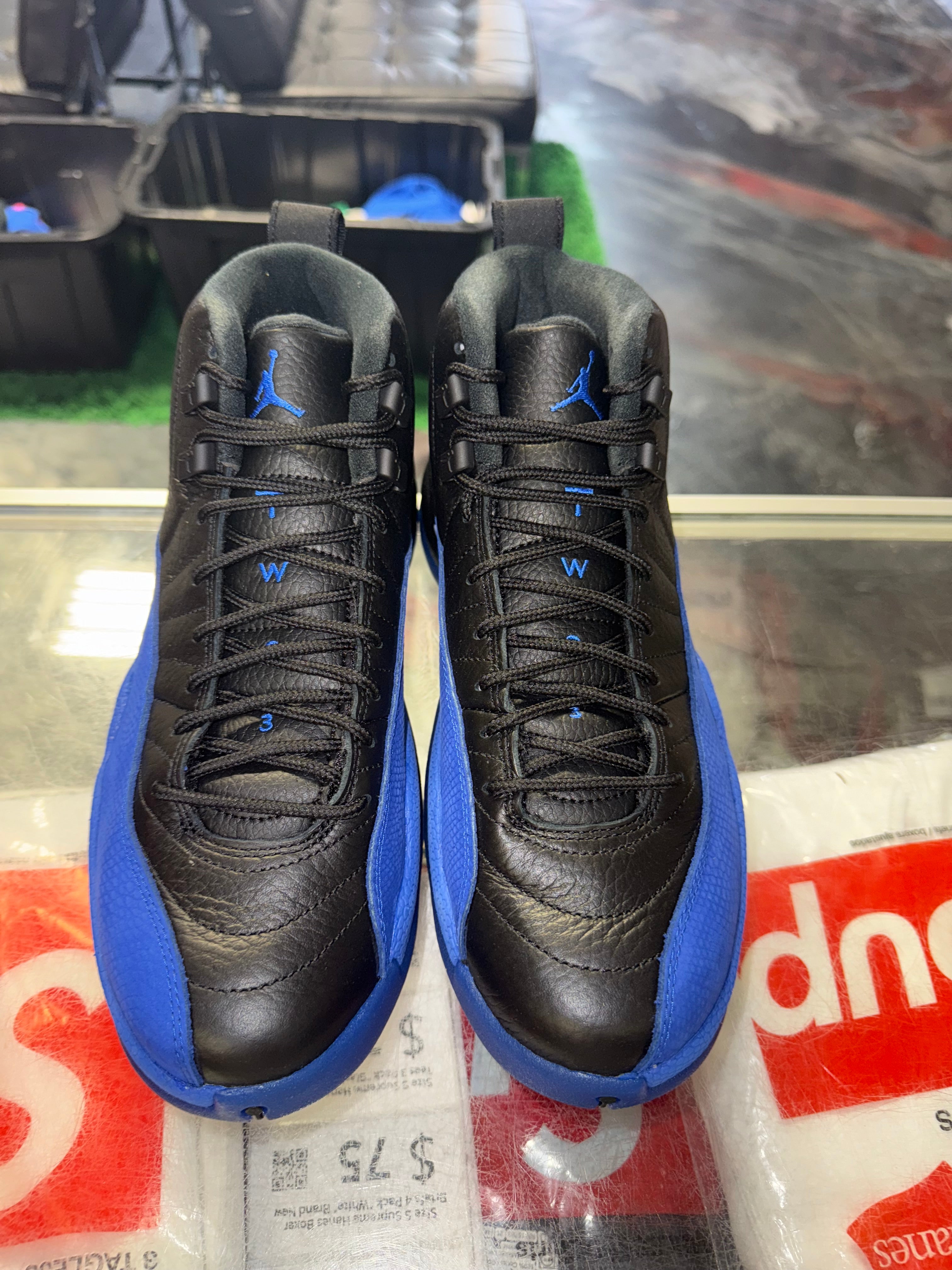 Size 8.5 Air Jordan 12 "Black Game Royal" Brand New
