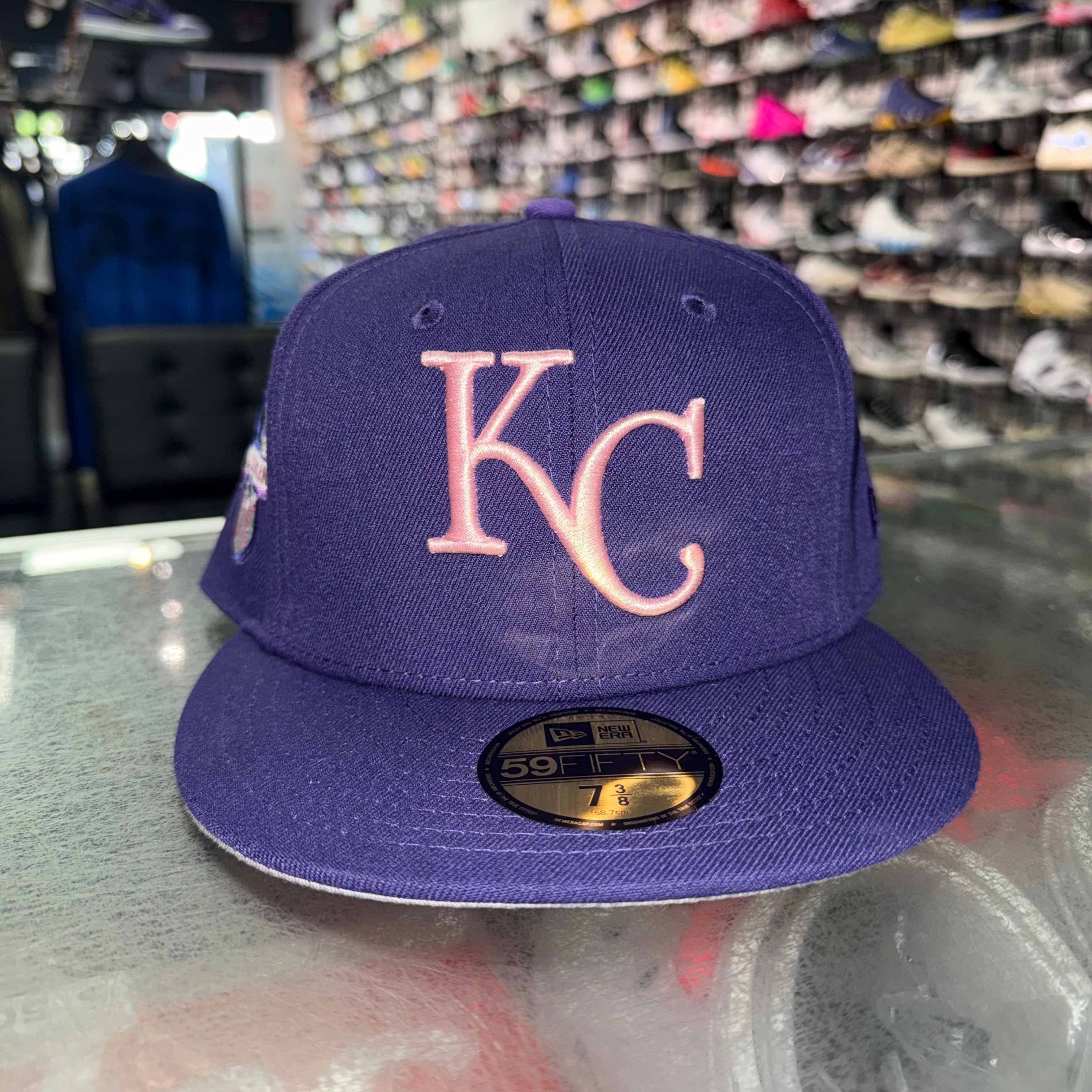 Size 7 3/8 New Era Fitted Hat “Kansas City Purple” Brand New
