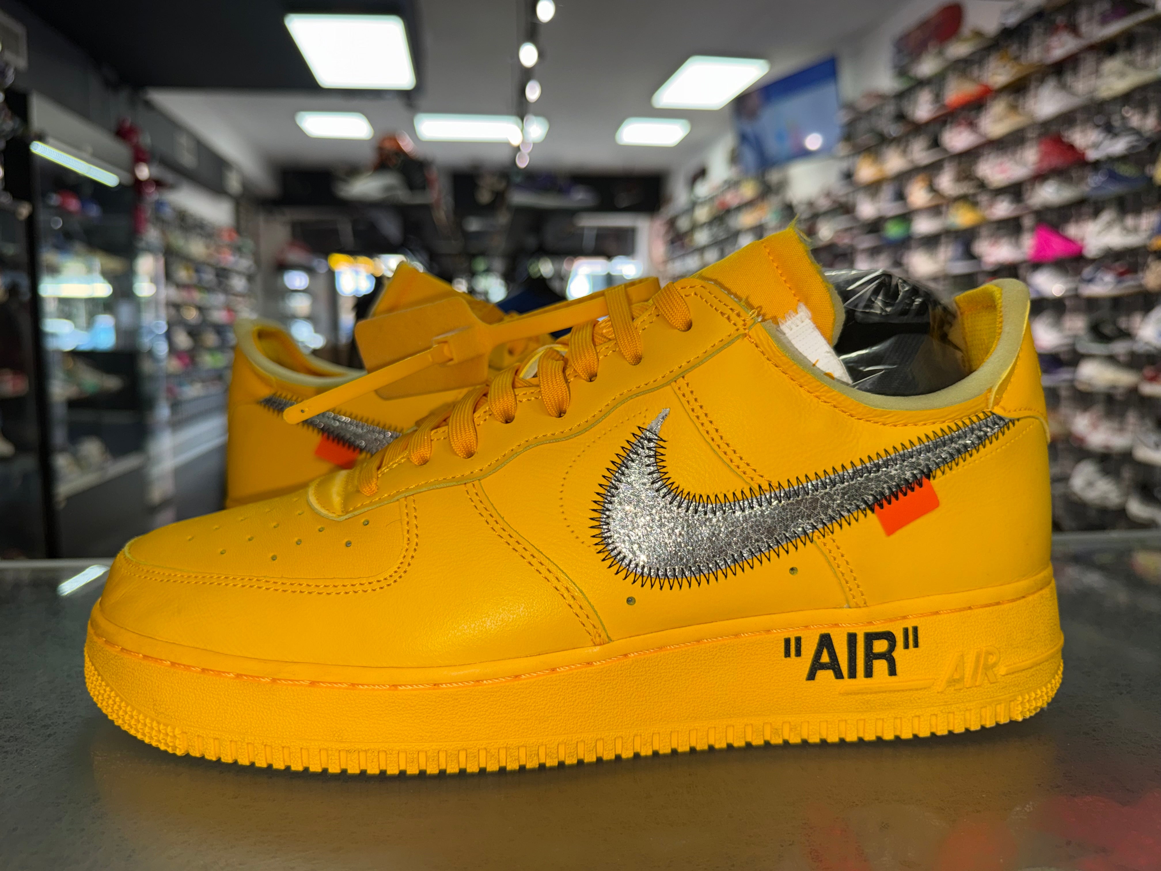 Size 11 Air Force 1 Off-White "ICA University Gold"