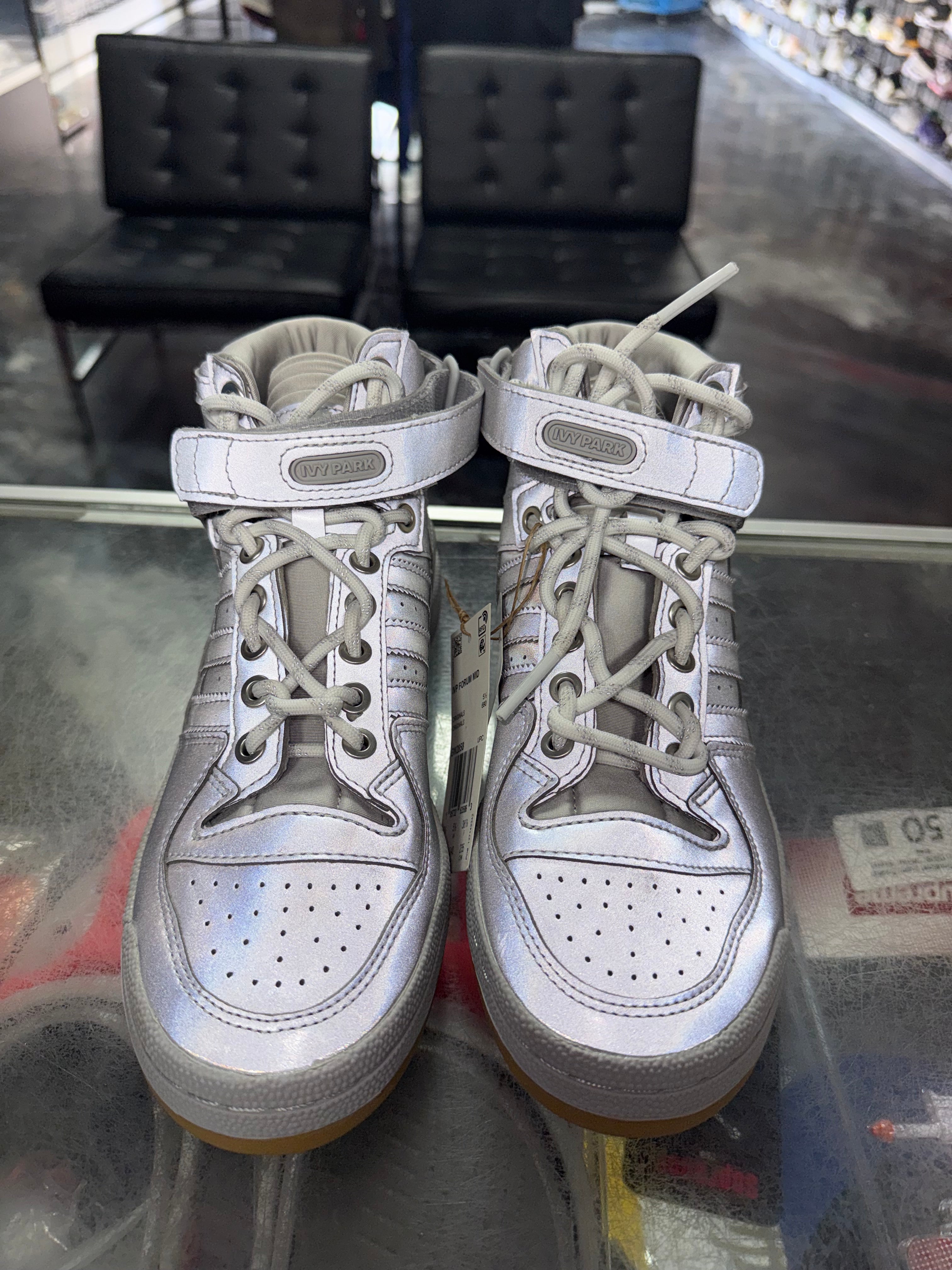 Size 6 Adidas x Ivy Park Forum Mid “Icy Park Silver” Brand New