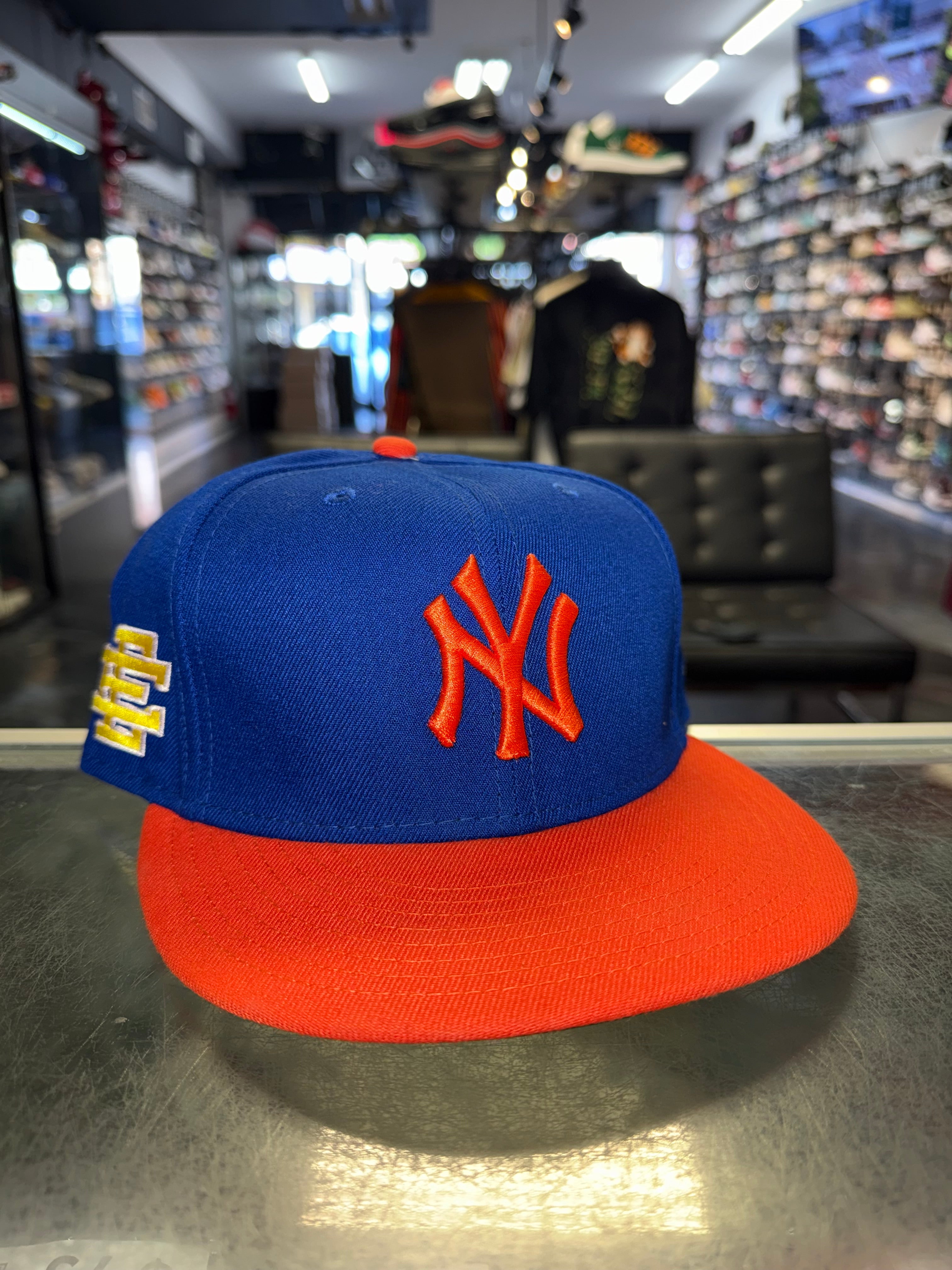 Size 7 1/8 Eric Emanuel New Era Yankee Fitted Hat “Knicks”
