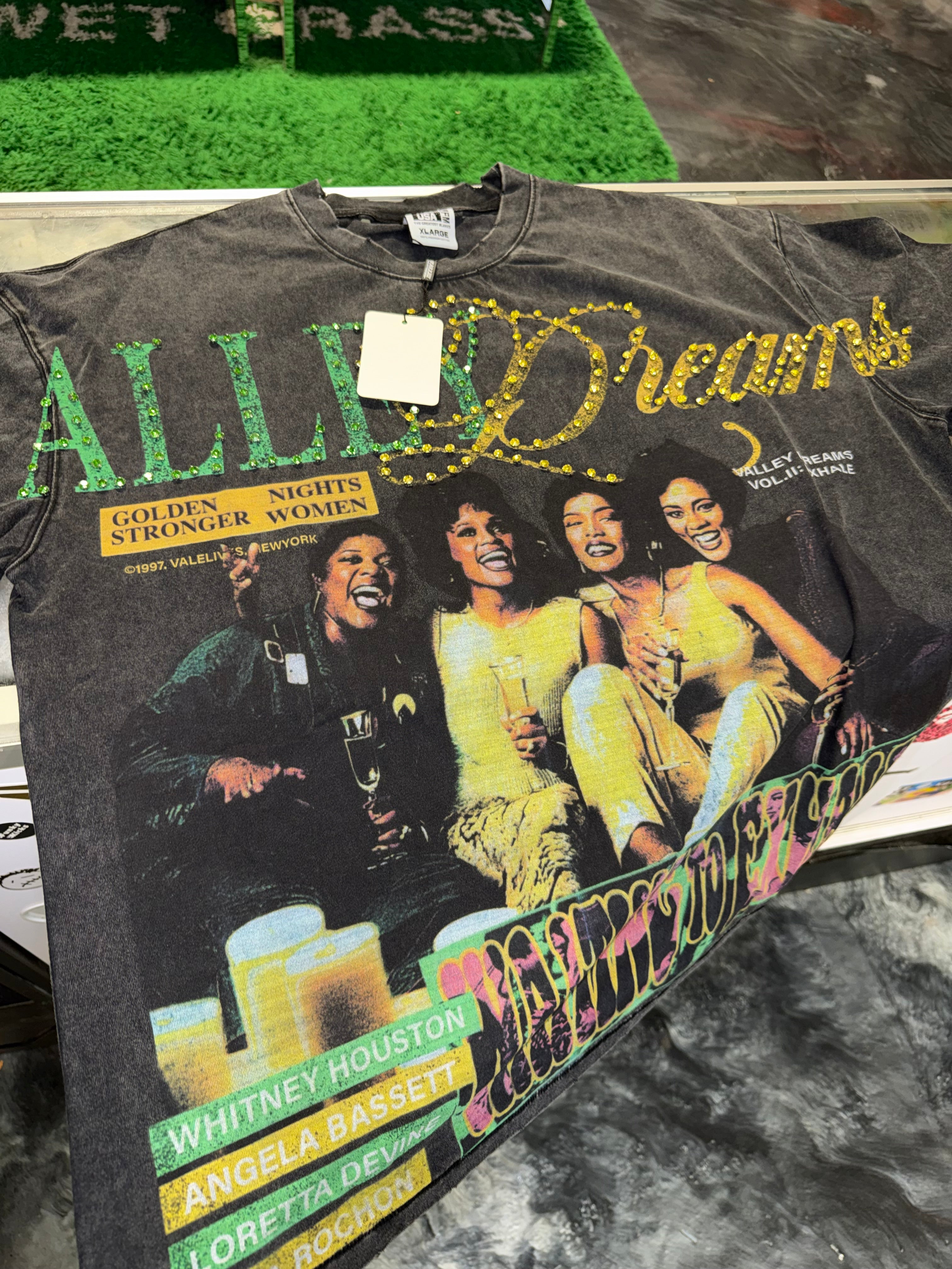 Size XL Vale Forever Xhale Bling Tee “Black” Brand New