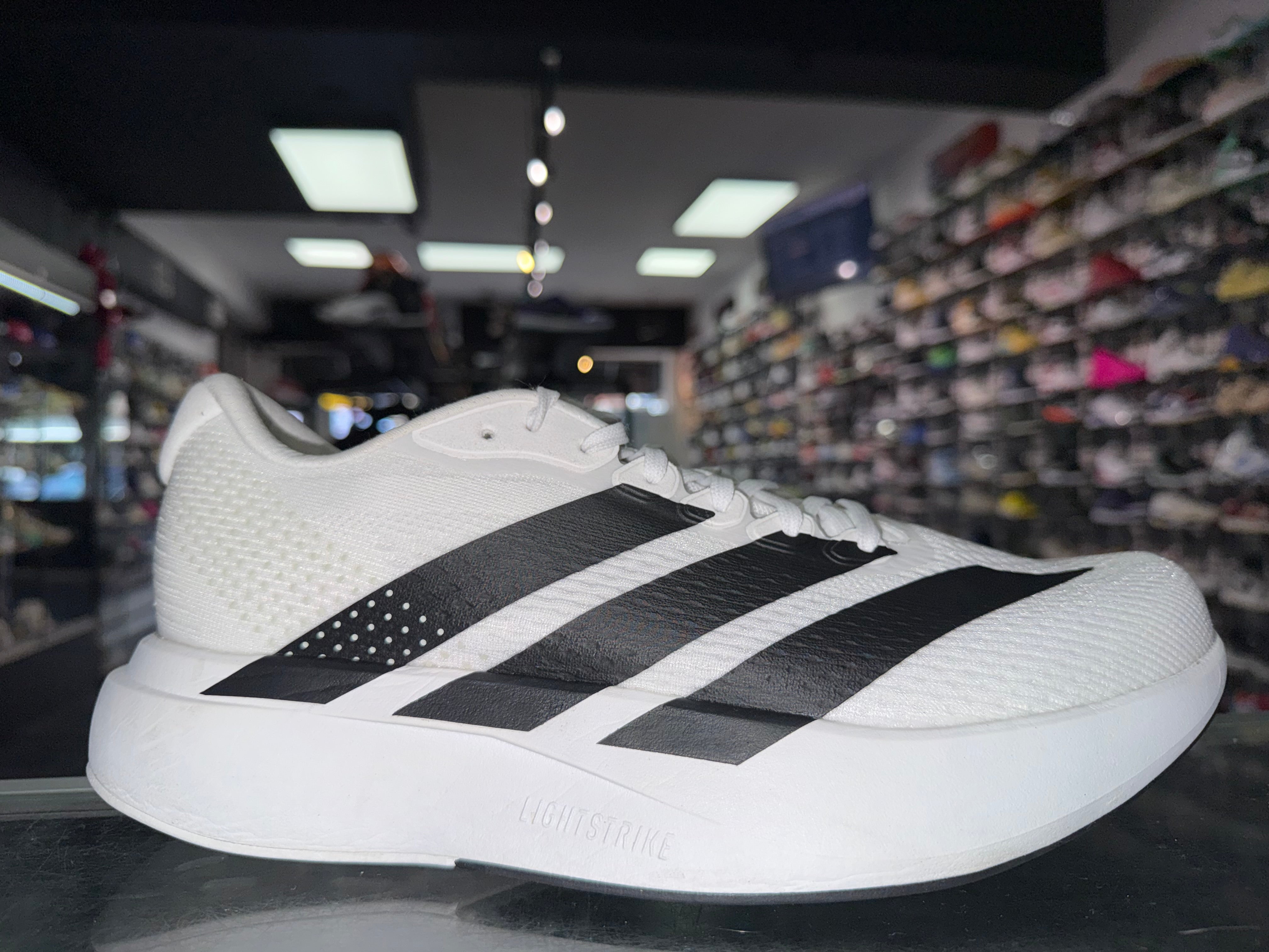 Size 10 (11W) Adidas Adizero Pacer "Black White"