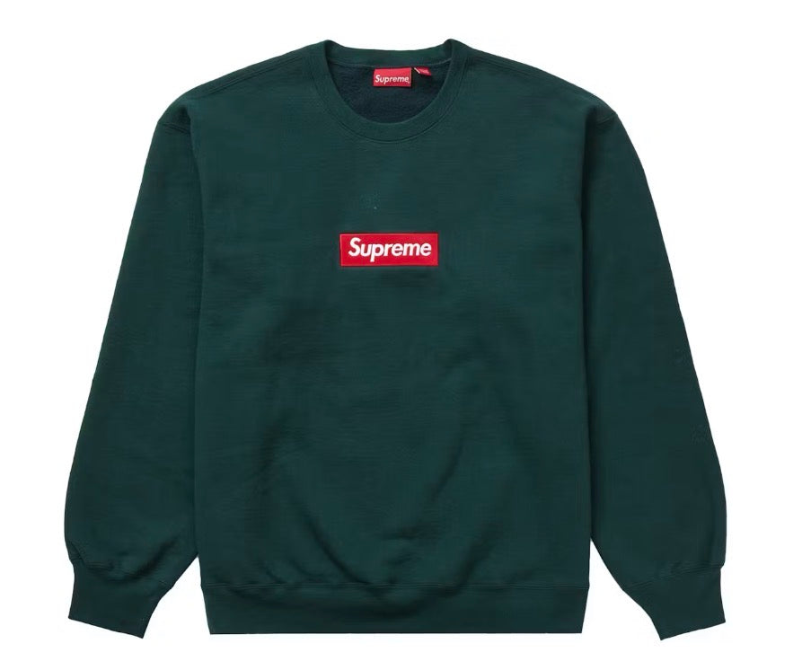 Size L Supreme Box Logo Crewneck (FW22) “Dark Pine”