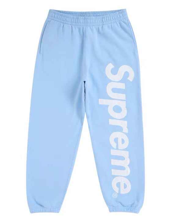 Size L Supreme Satin Applique Sweatpants “Light Blue”