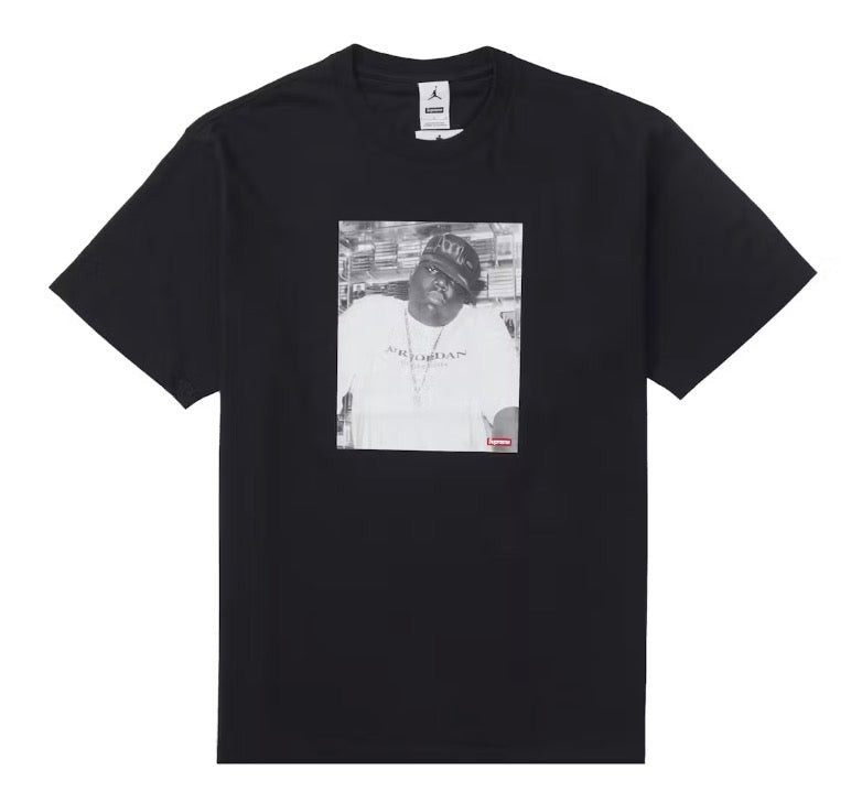 Size M Supreme x Jordan Biggie Tee “Black”