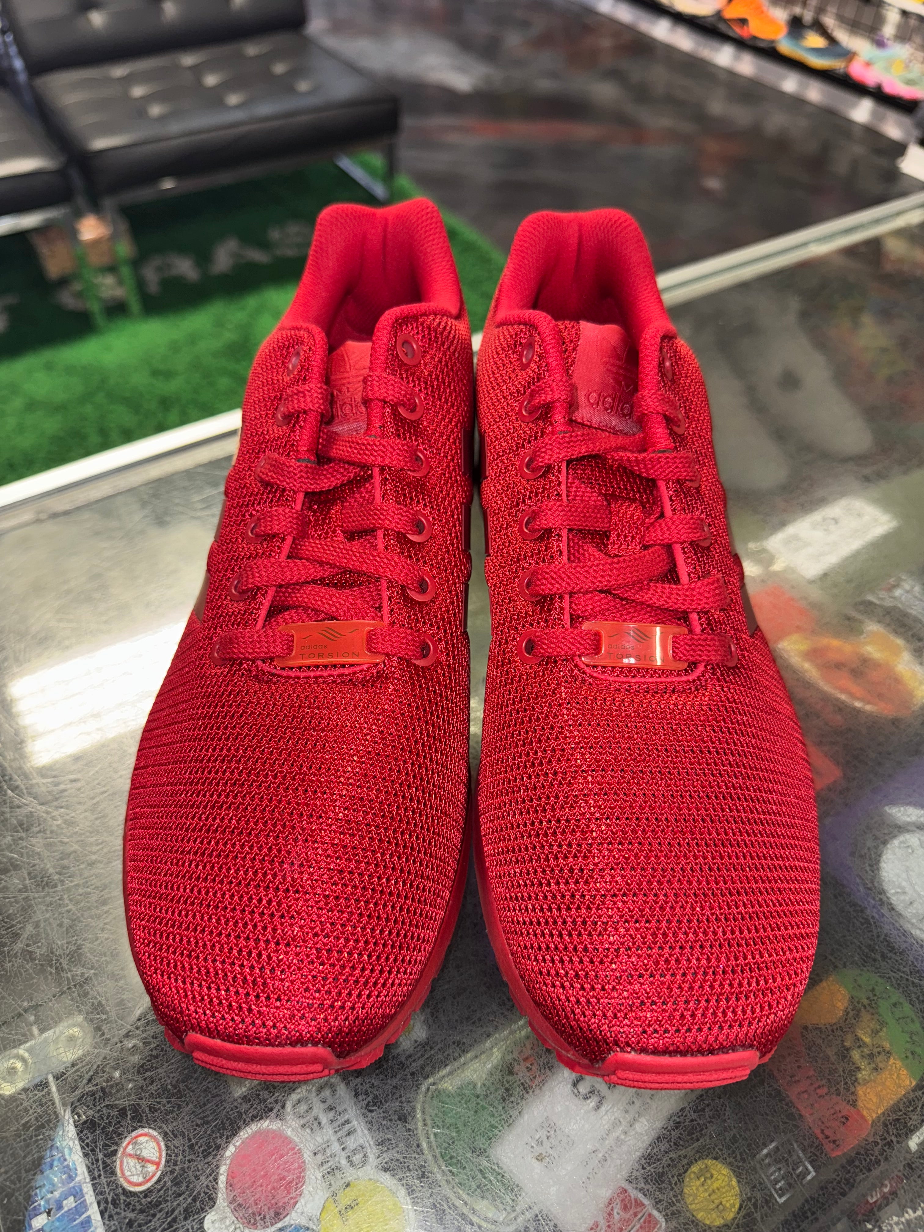 Size 10 Adidas ZX Flux "Red" Brand New