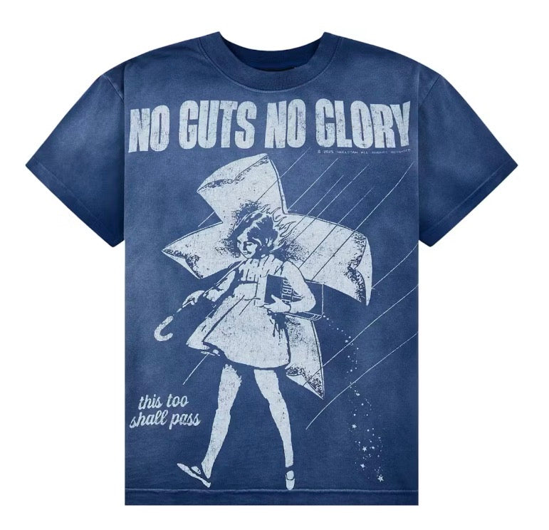 Size XS (Fits S) Hellstar Carry Your Cross Tee “Blue” Brand New