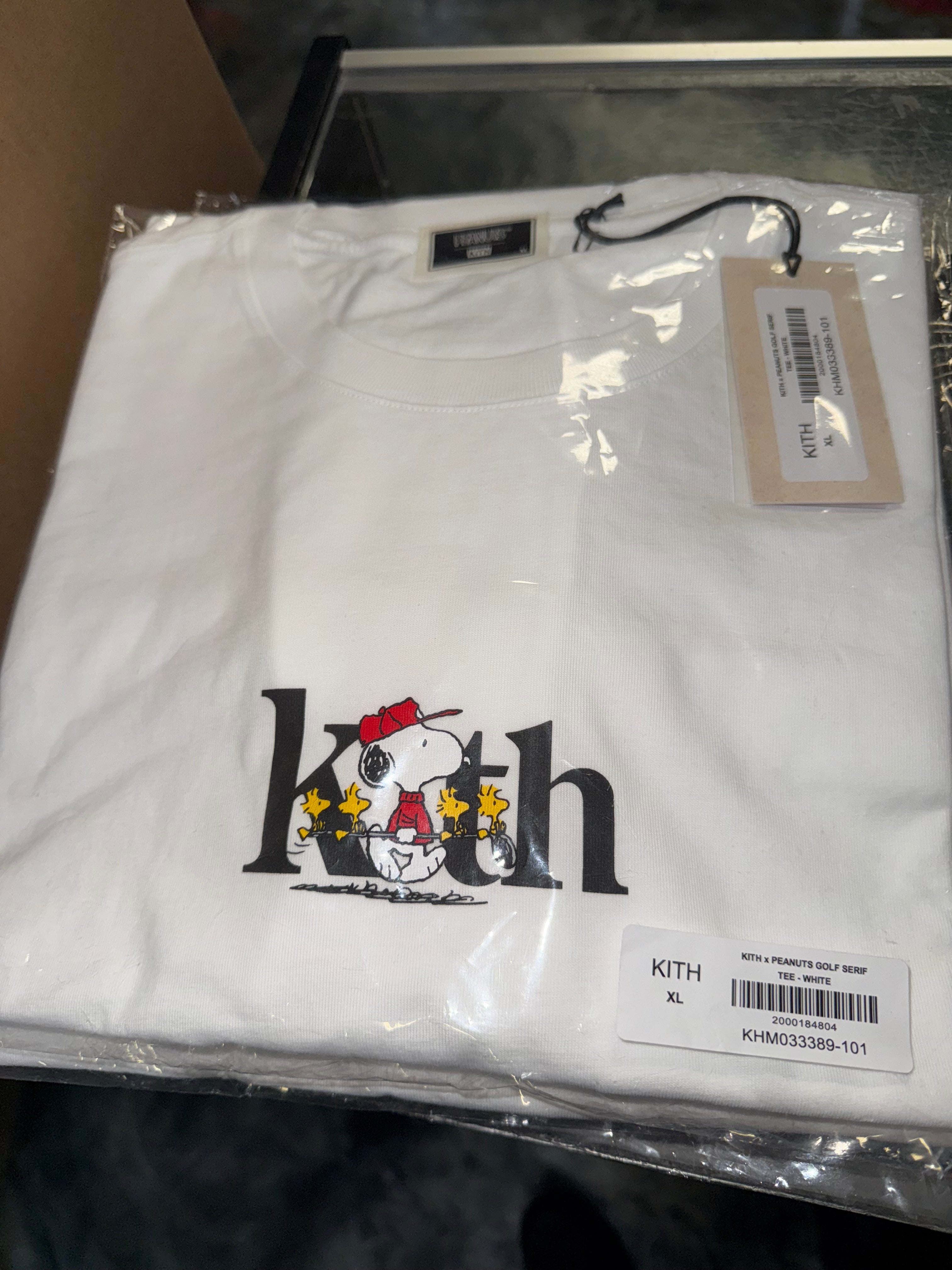 Size L Kith Peanuts Golf Tee “White” Brand New