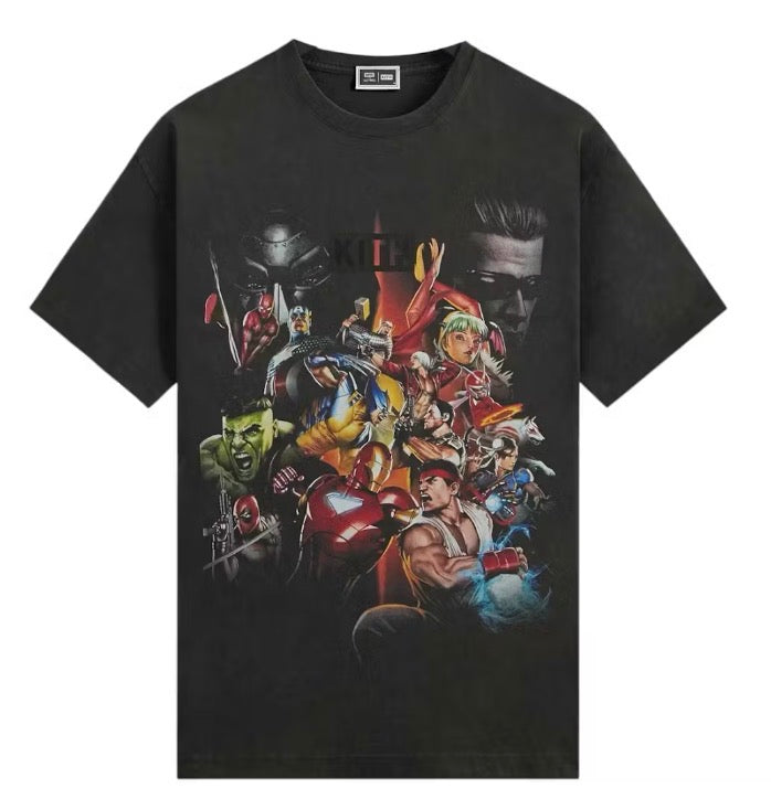 Size M Kith Marvel vs Capcom Ultimate Tee “Black” Brand New