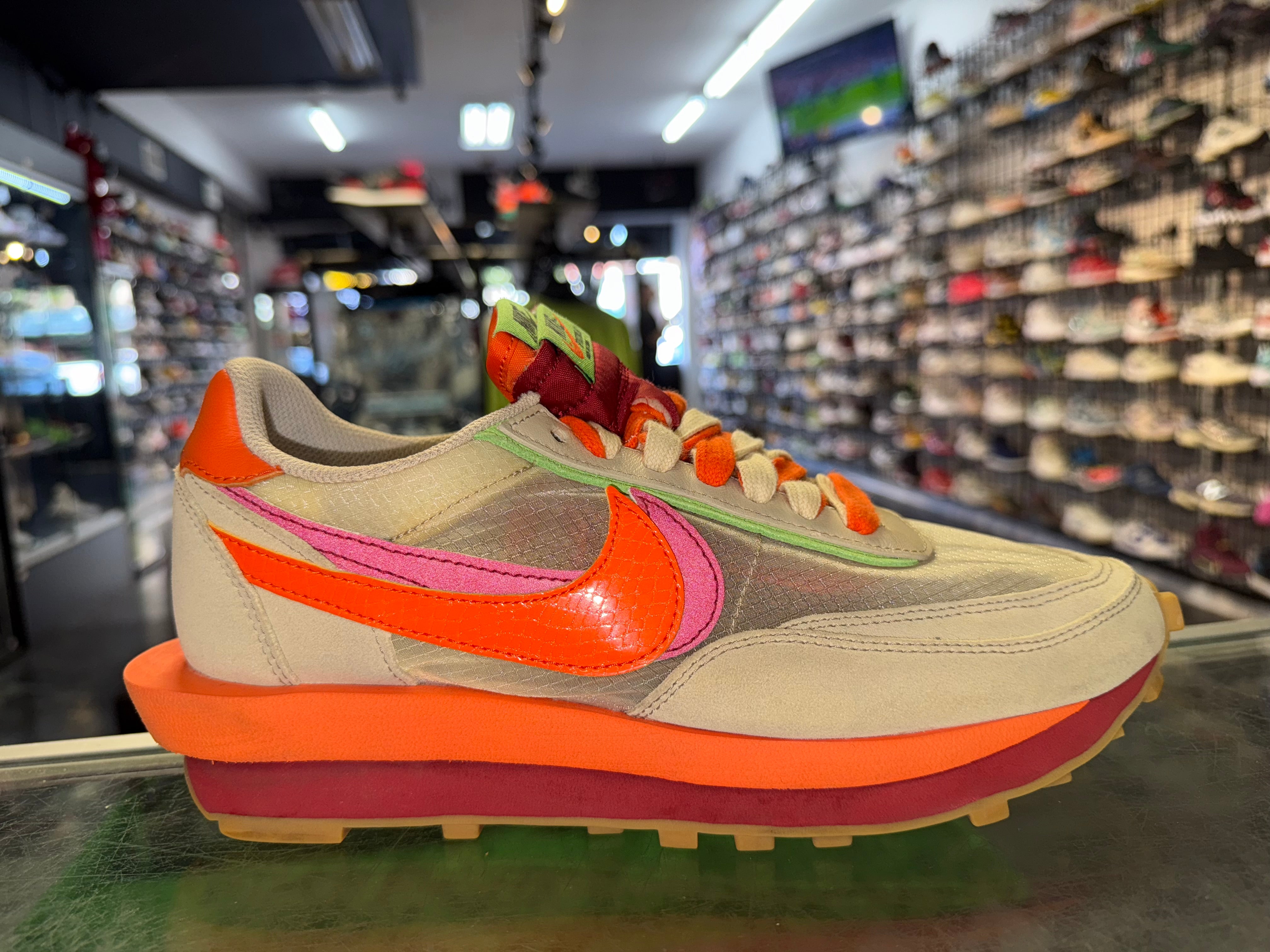 Size 8 LD Waffle Sacai CLOT Kiss of Death "Orange Blaze"