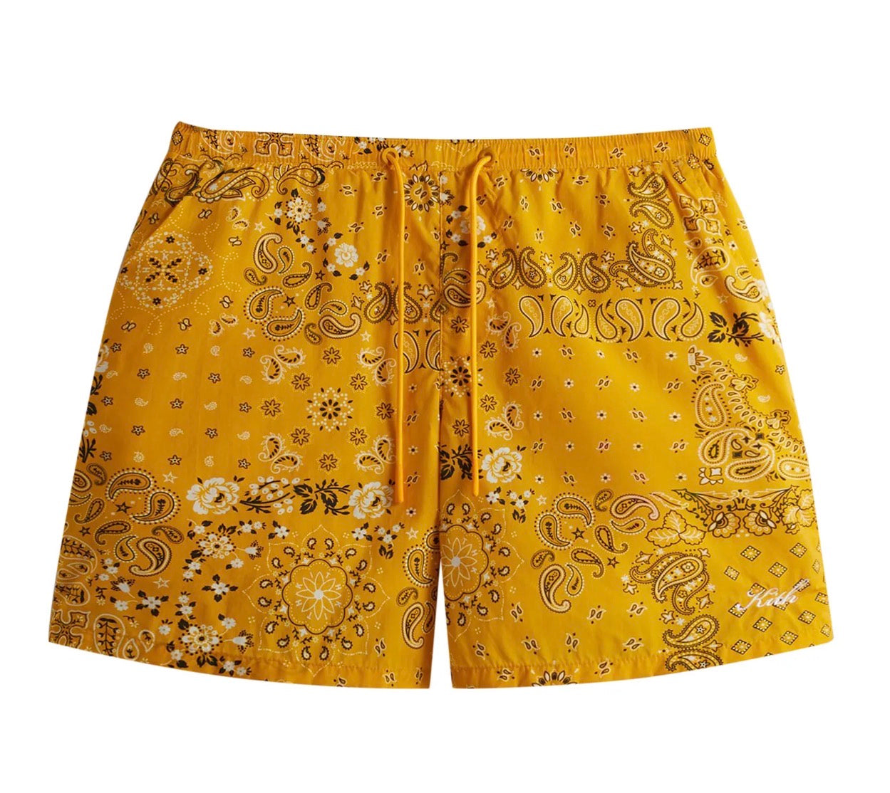 Size M Kith Water Shorts “Yellow Paisley”