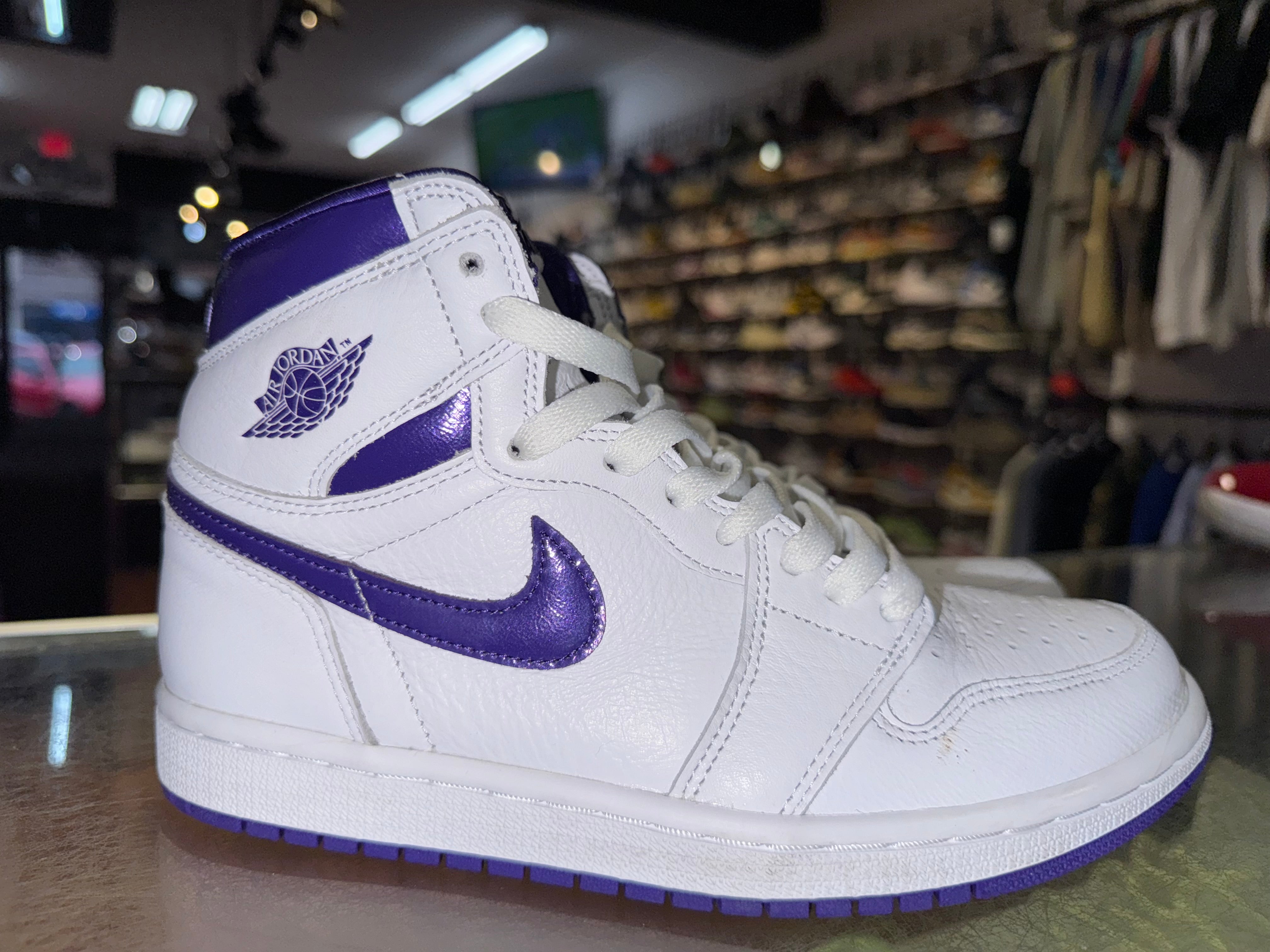 Size 5.5 (7W) Air Jordan 1 "Court Purple"