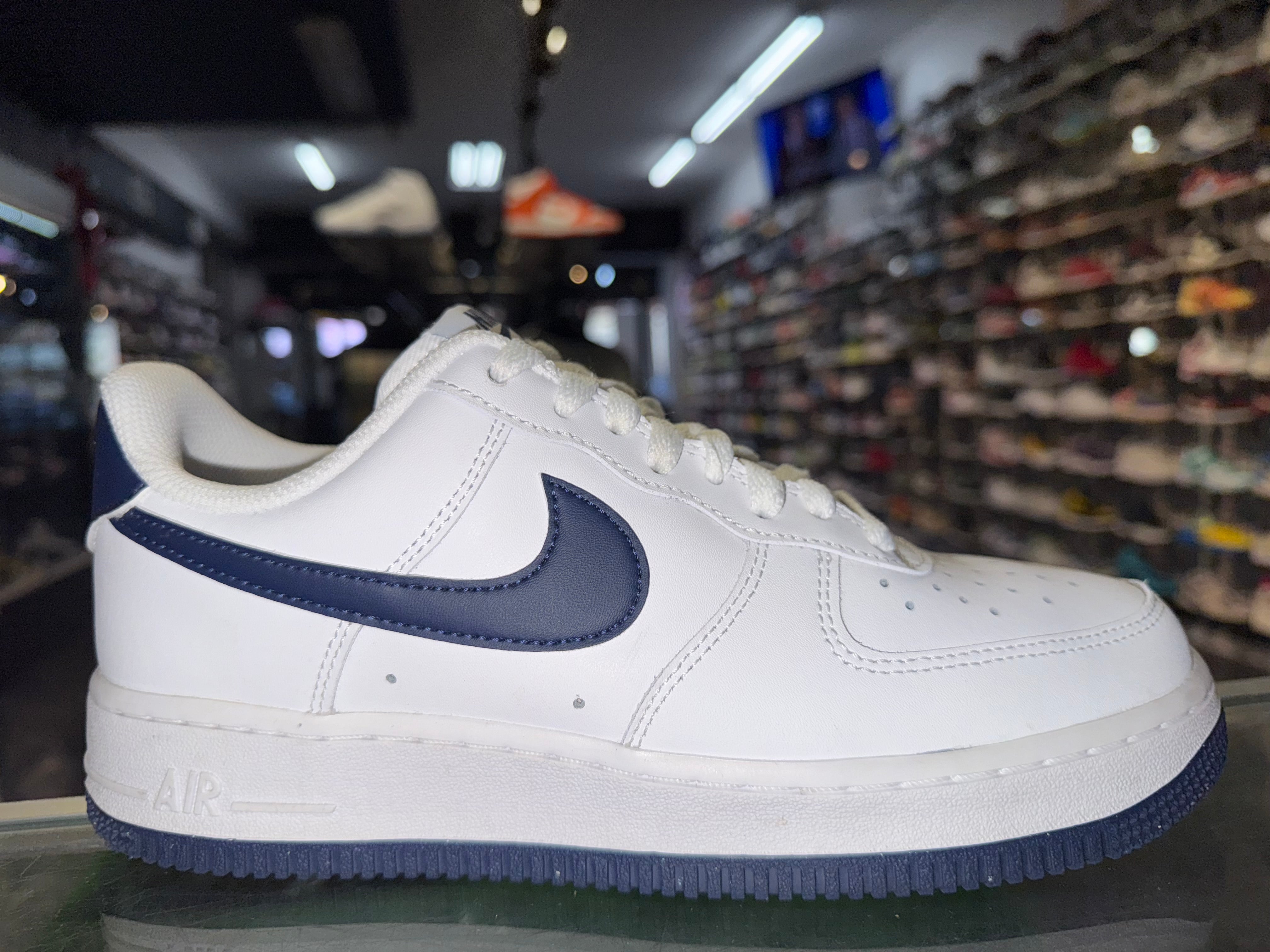 Size 7.5 Air Force 1 "White Midnight Navy"