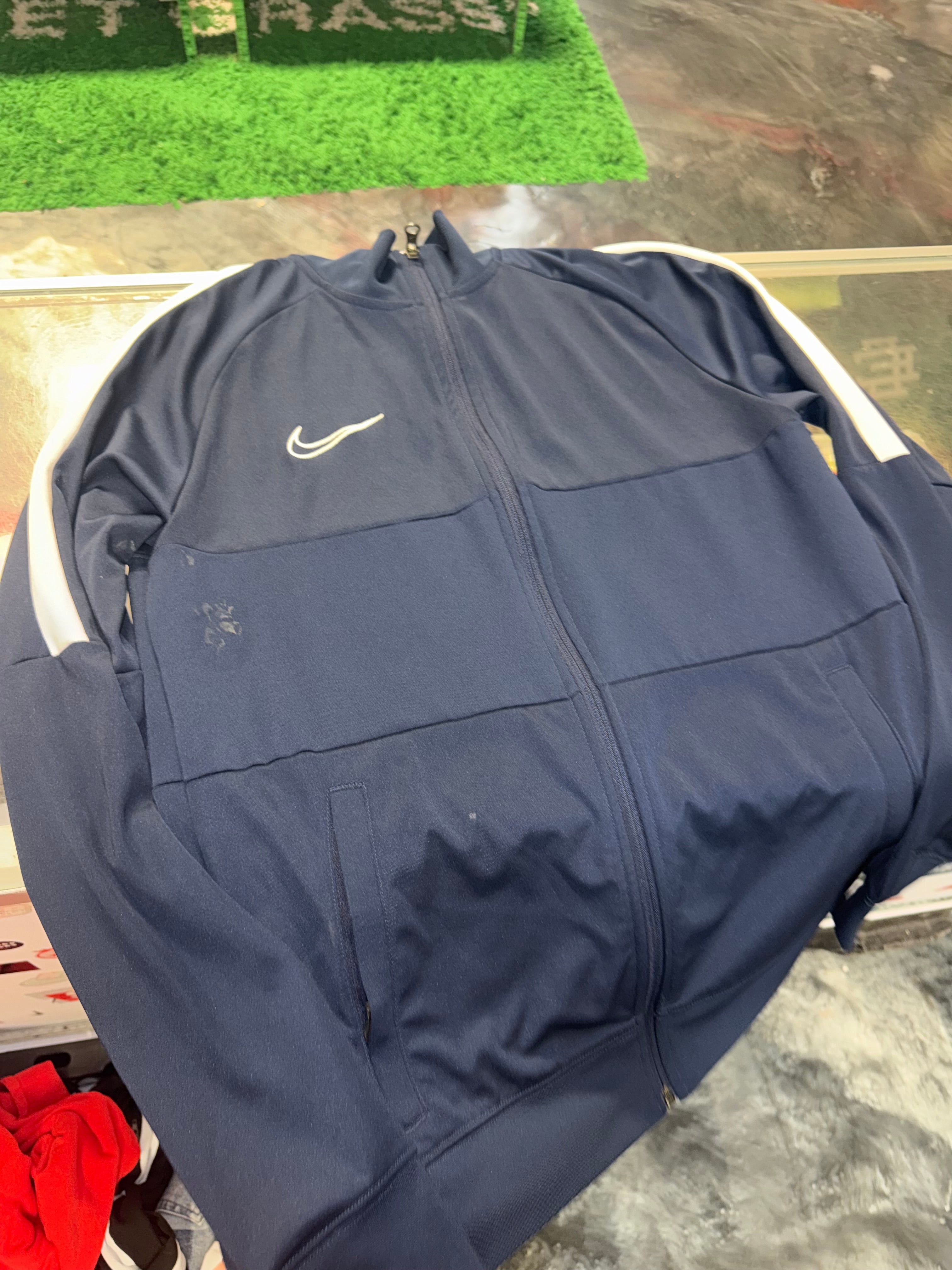 Medium Nike Zip Up Navy White