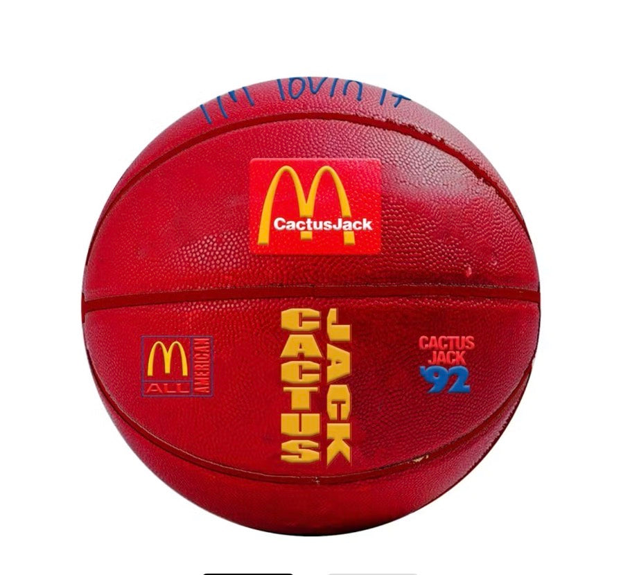 Size OS Travis Scott x McDonald’s All American Basketball “Red” Brand New