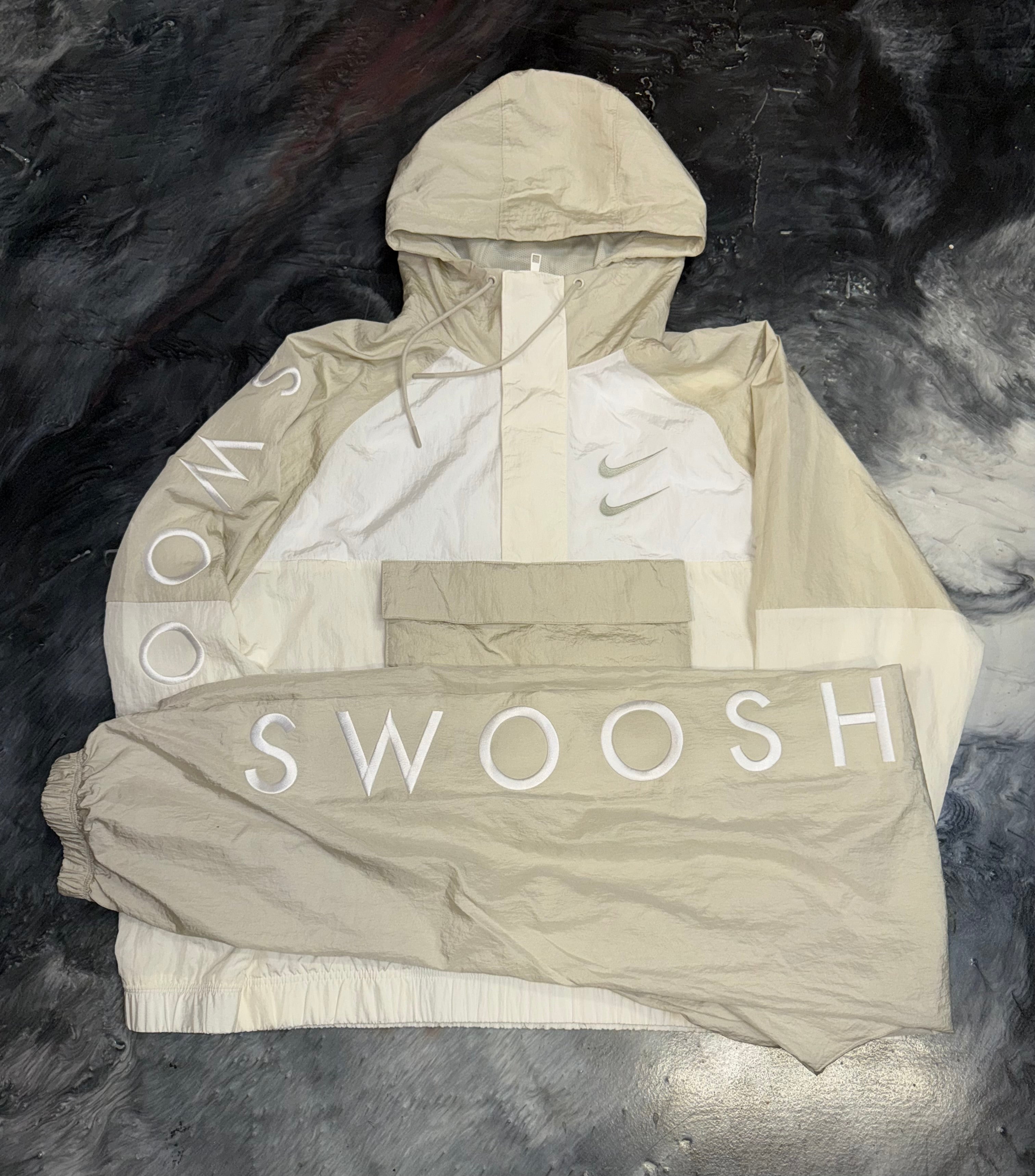 Size L Nike Swoosh Full Tracksuit “White/Beige” Worn 1x