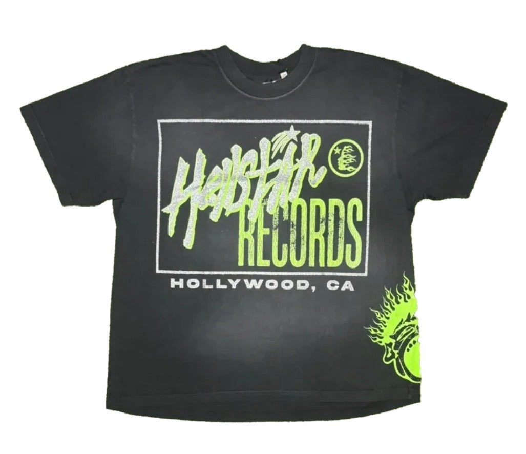 Size L Hellstar Records Tee “Black/Green”