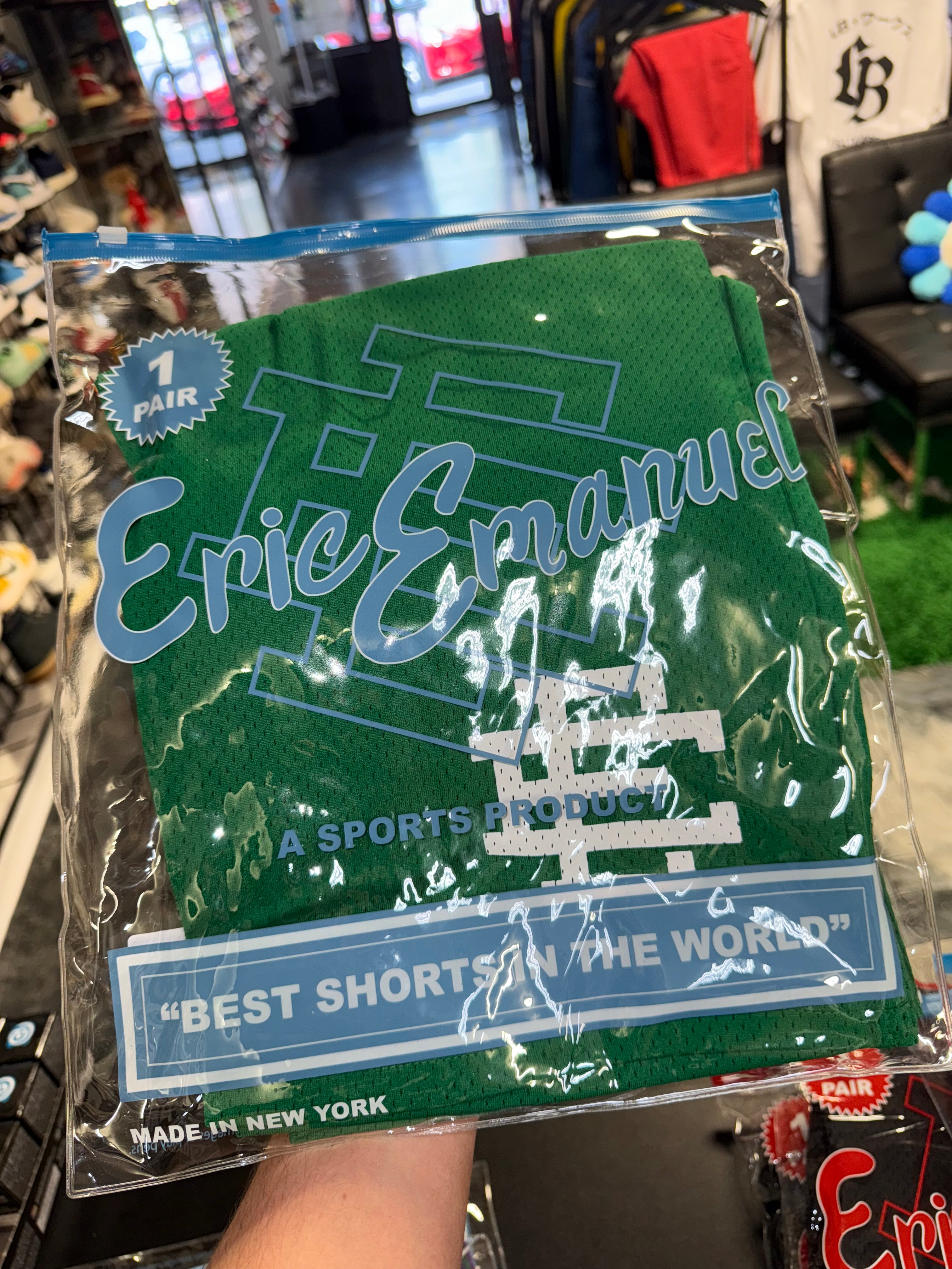 Size M Eric Emanuel EE Basic Shorts “Lucky Green” Brand New