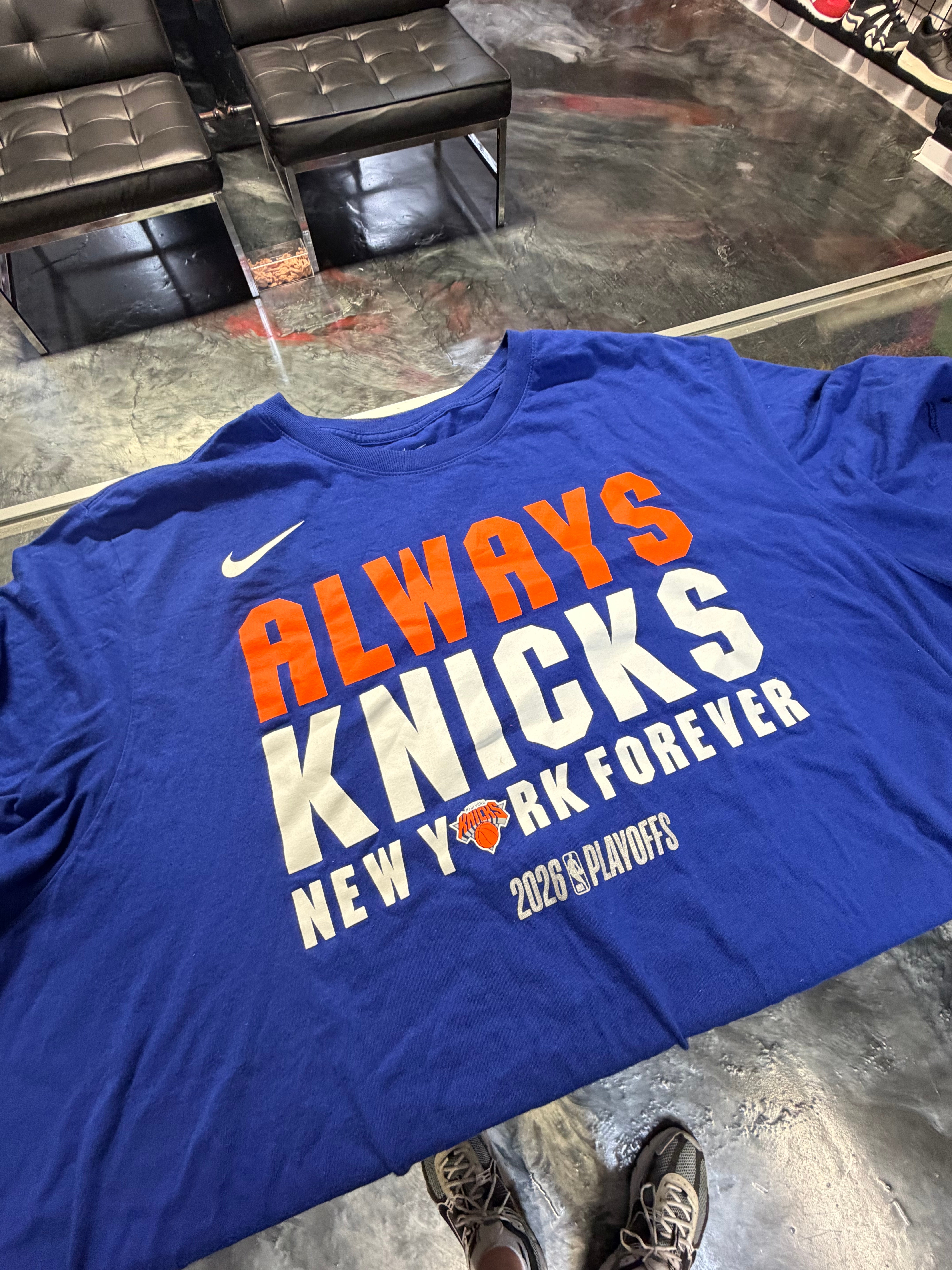 2XL NY Knicks New York Forever Shirt Blue