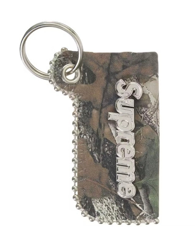 Supreme b.b Simon Leather Lighter Case Keychain “Camo” Brand New