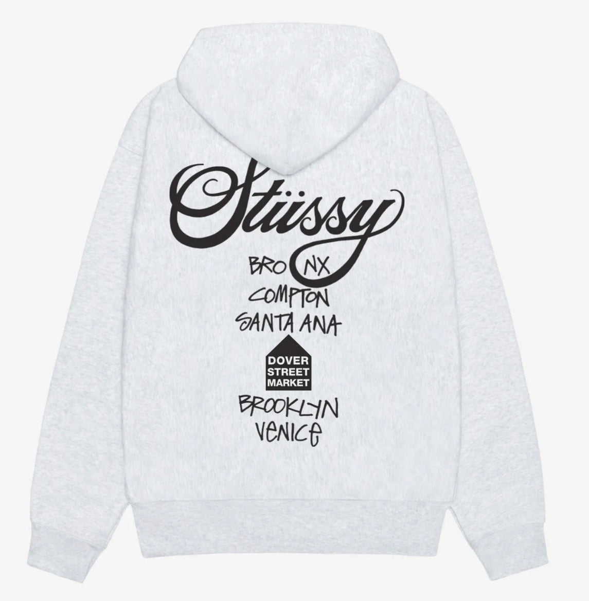 Size S Stussy x Dover Street World Tour Hoodie “Grey”