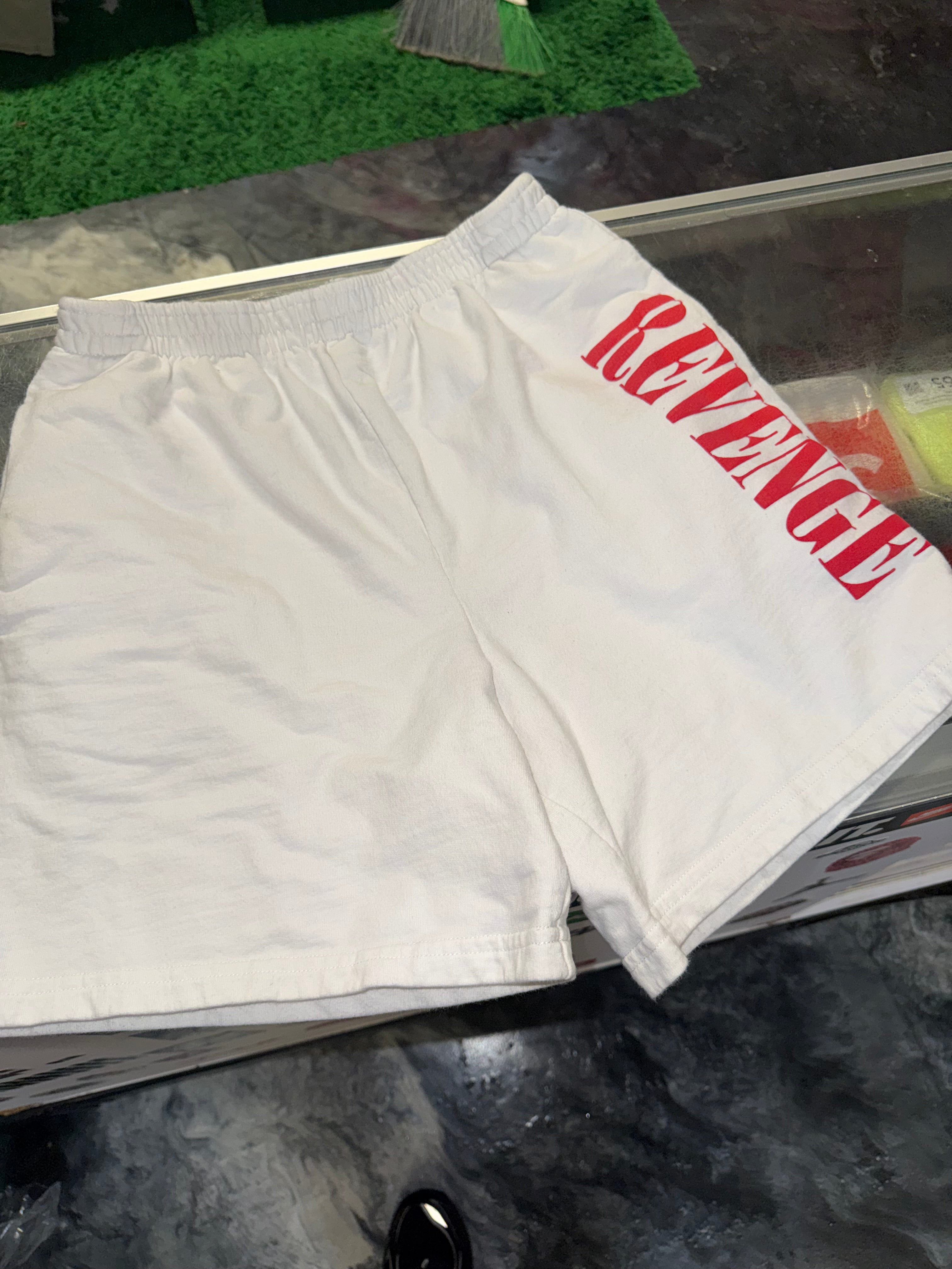 Medium Revenge Shorts "White Red"