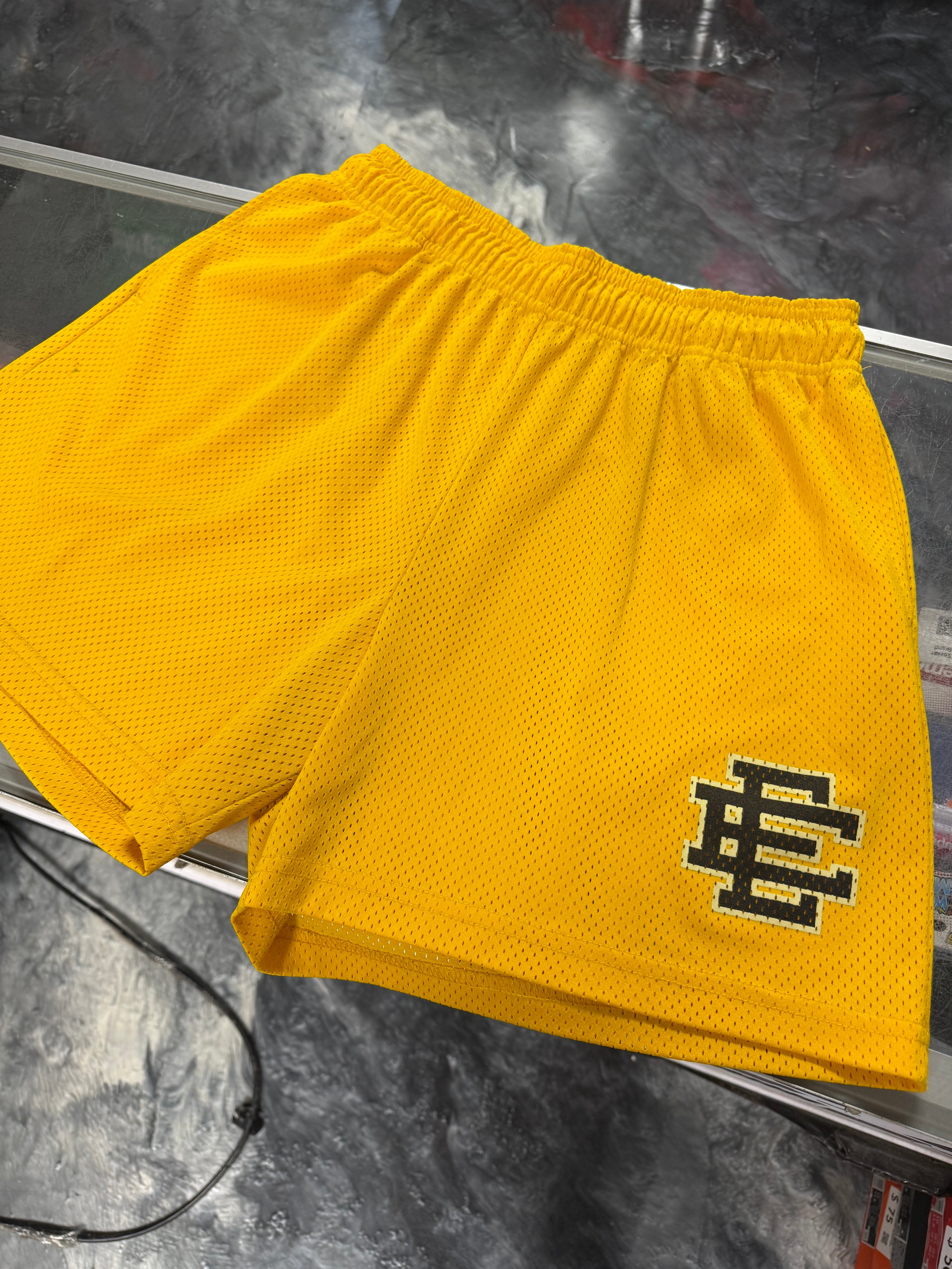 Size XL Eric Emanuel EE Shorts “Yellow/Black”