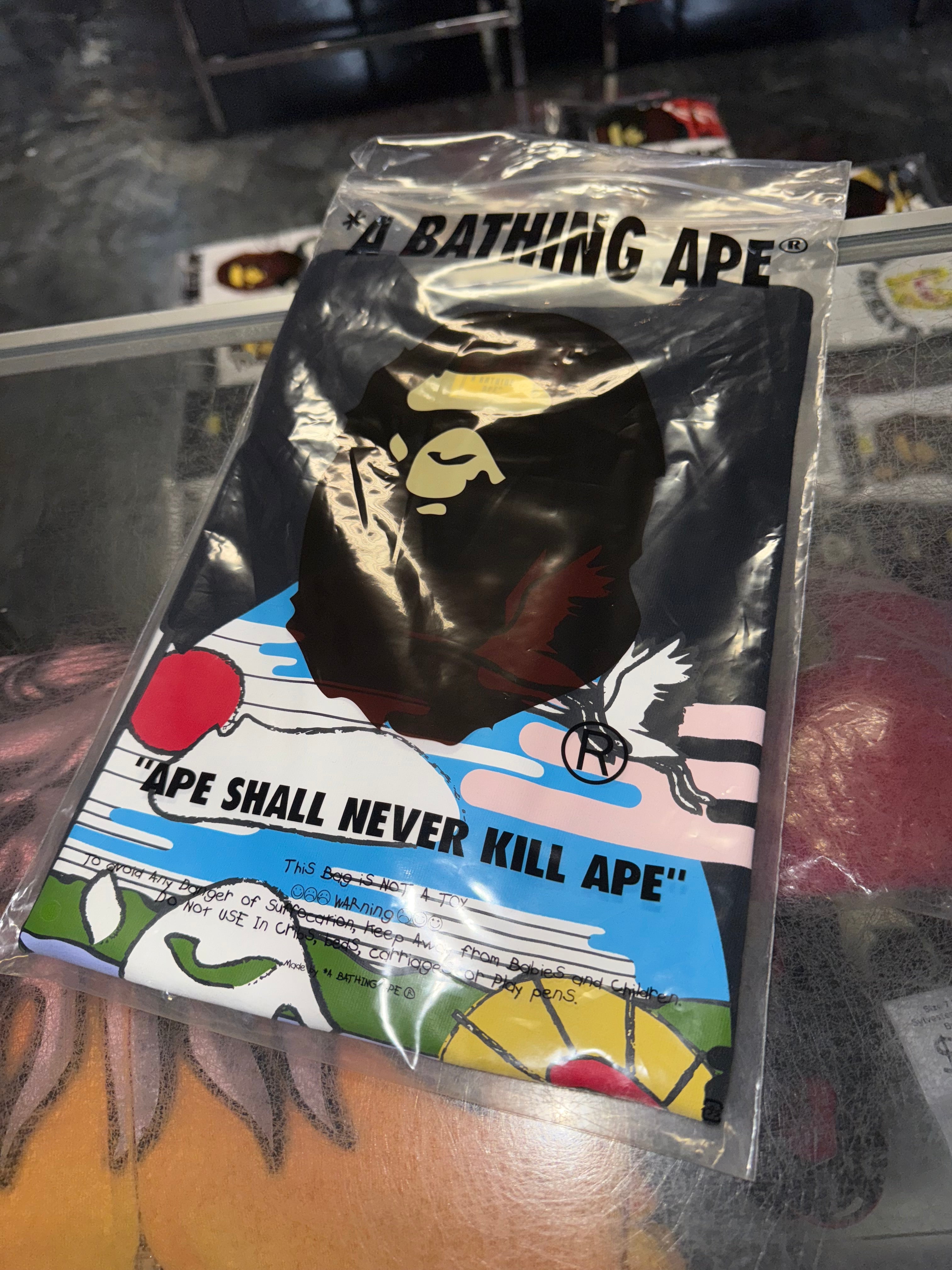 Size S Bape Japan Culture Ape Head Tee "Black" Brand New