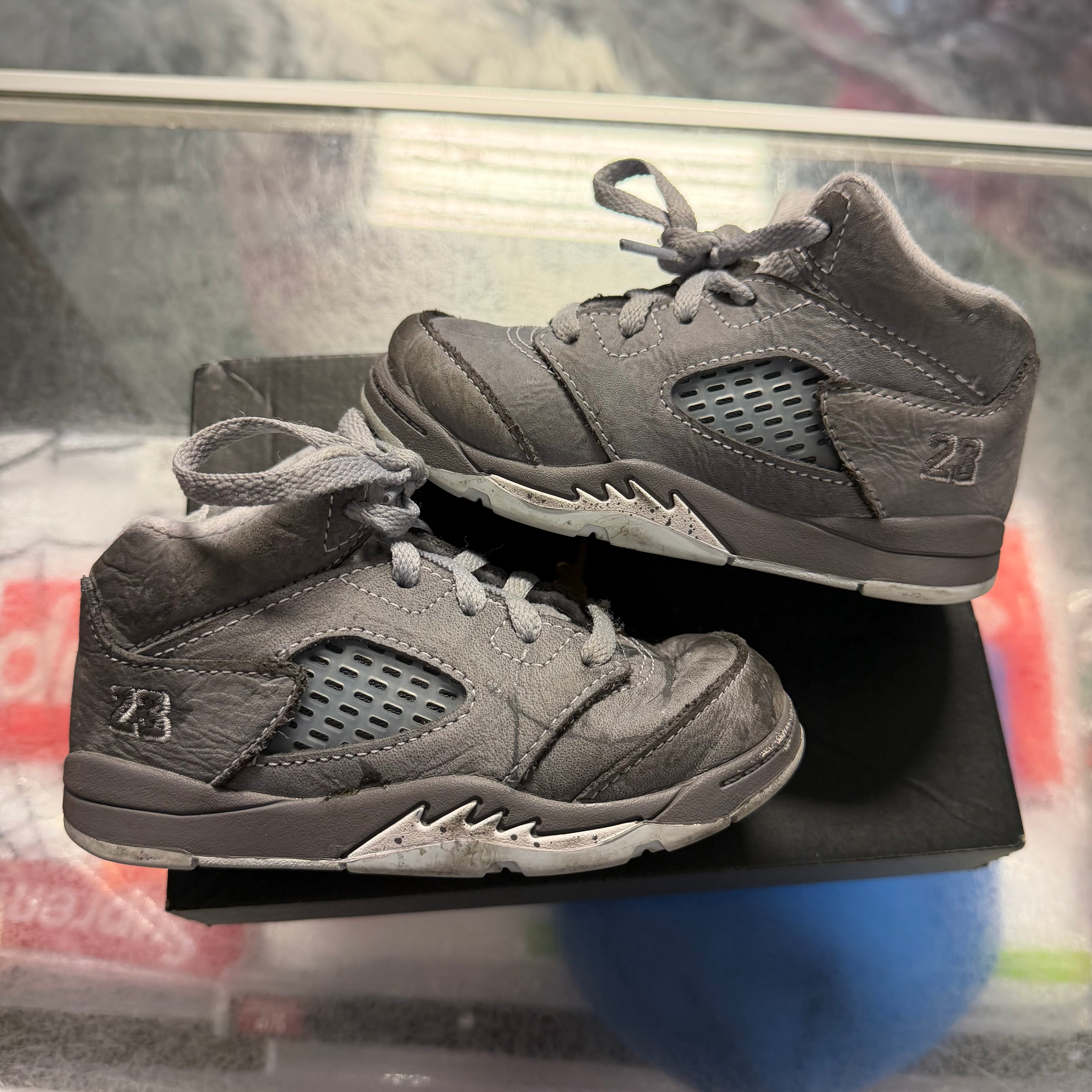 Size 8c Air Jordan 5 "Wolf Grey" (TD)