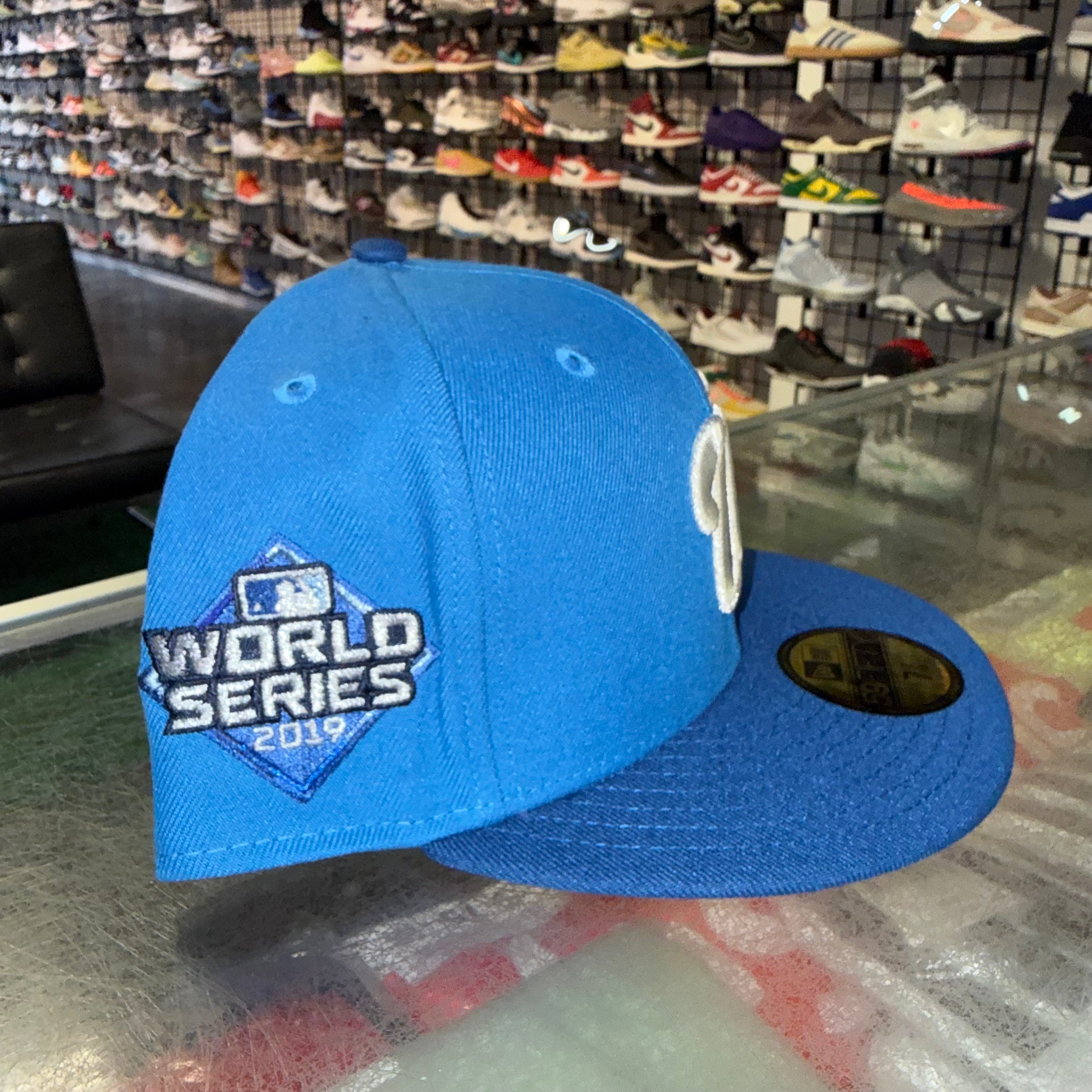 Size 7 3/8 New Era Fitted Hat “Nationals Multi Blue” Brand New