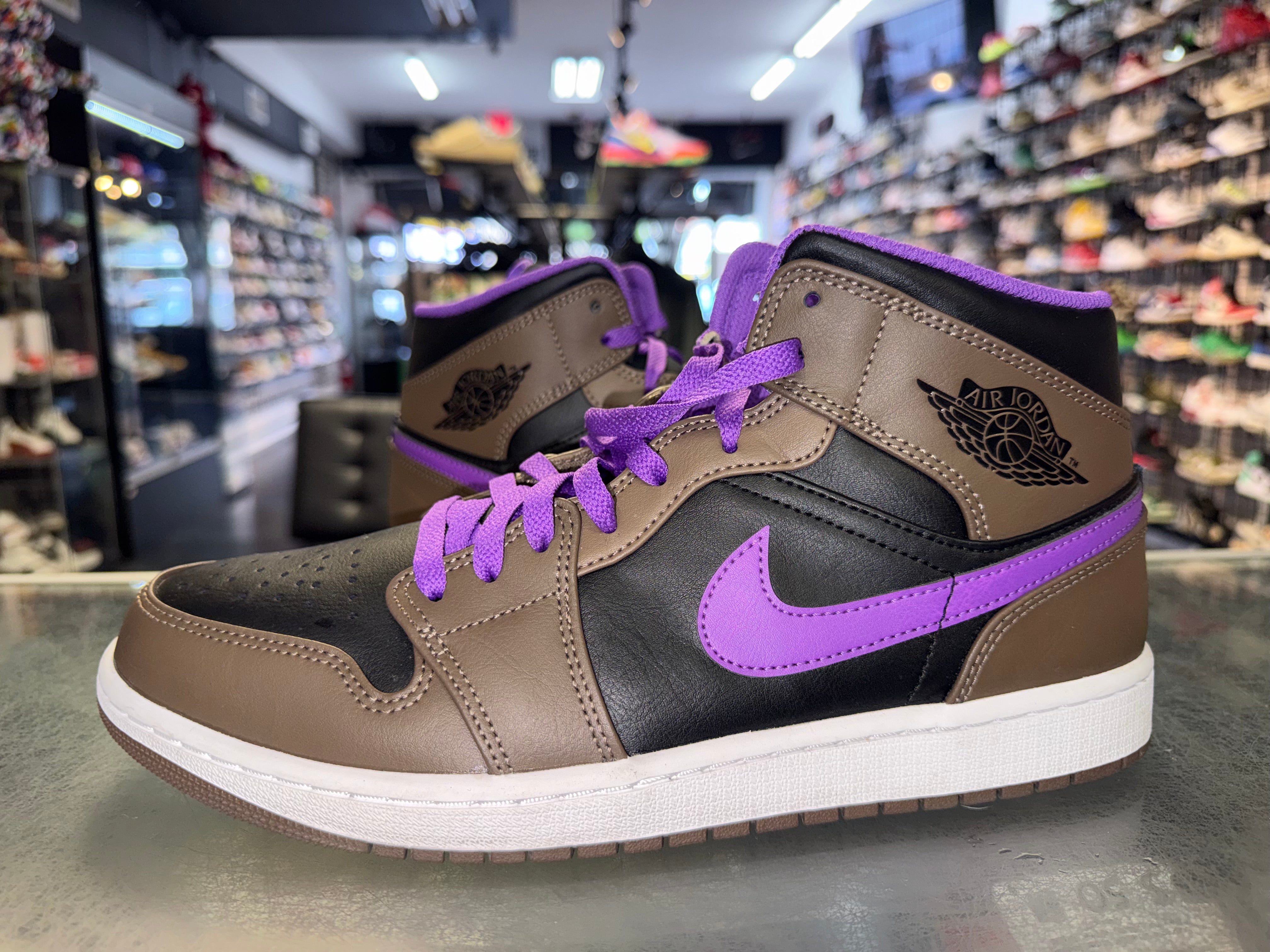 Size 11 Air Jordan 1 Mid "Purple Mocha"