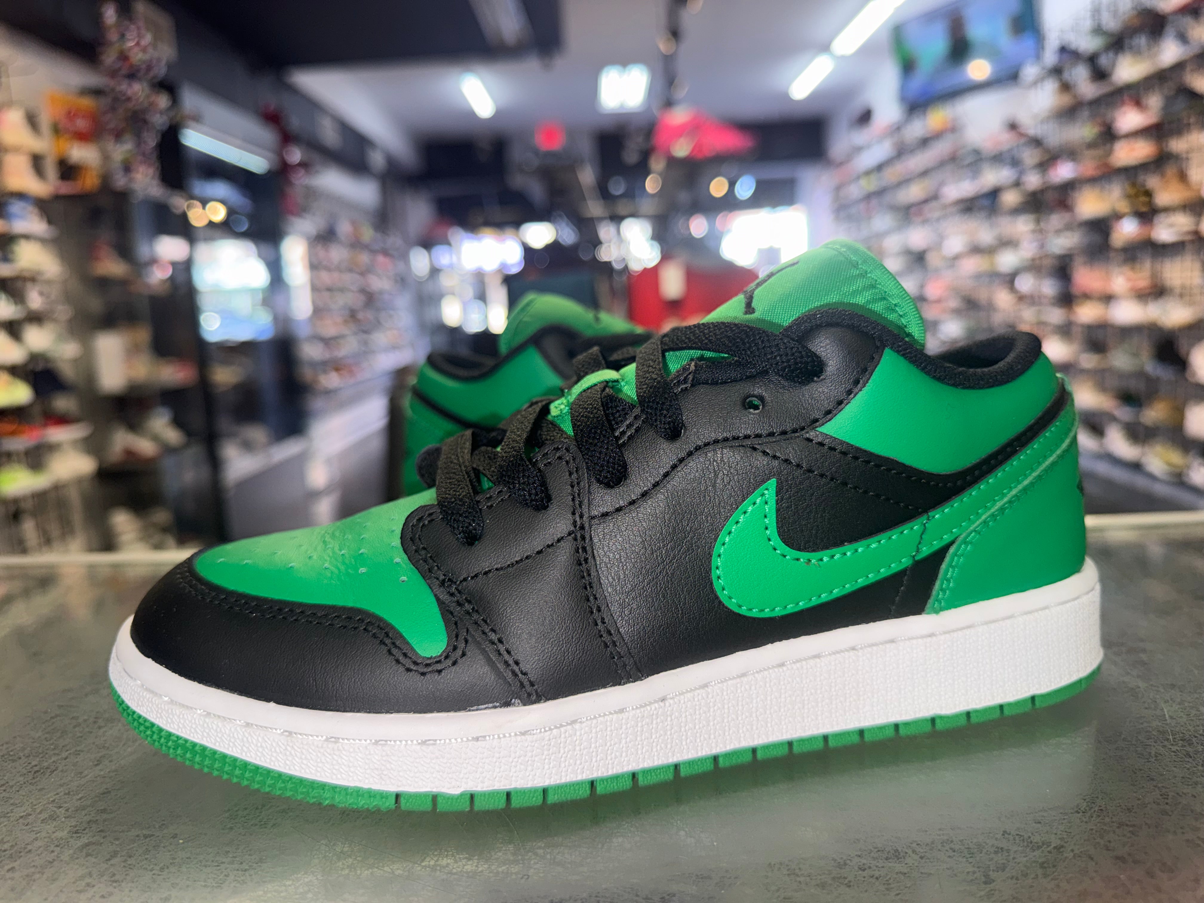 Size 5.5y Air Jordan 1 Low “Lucky Green”