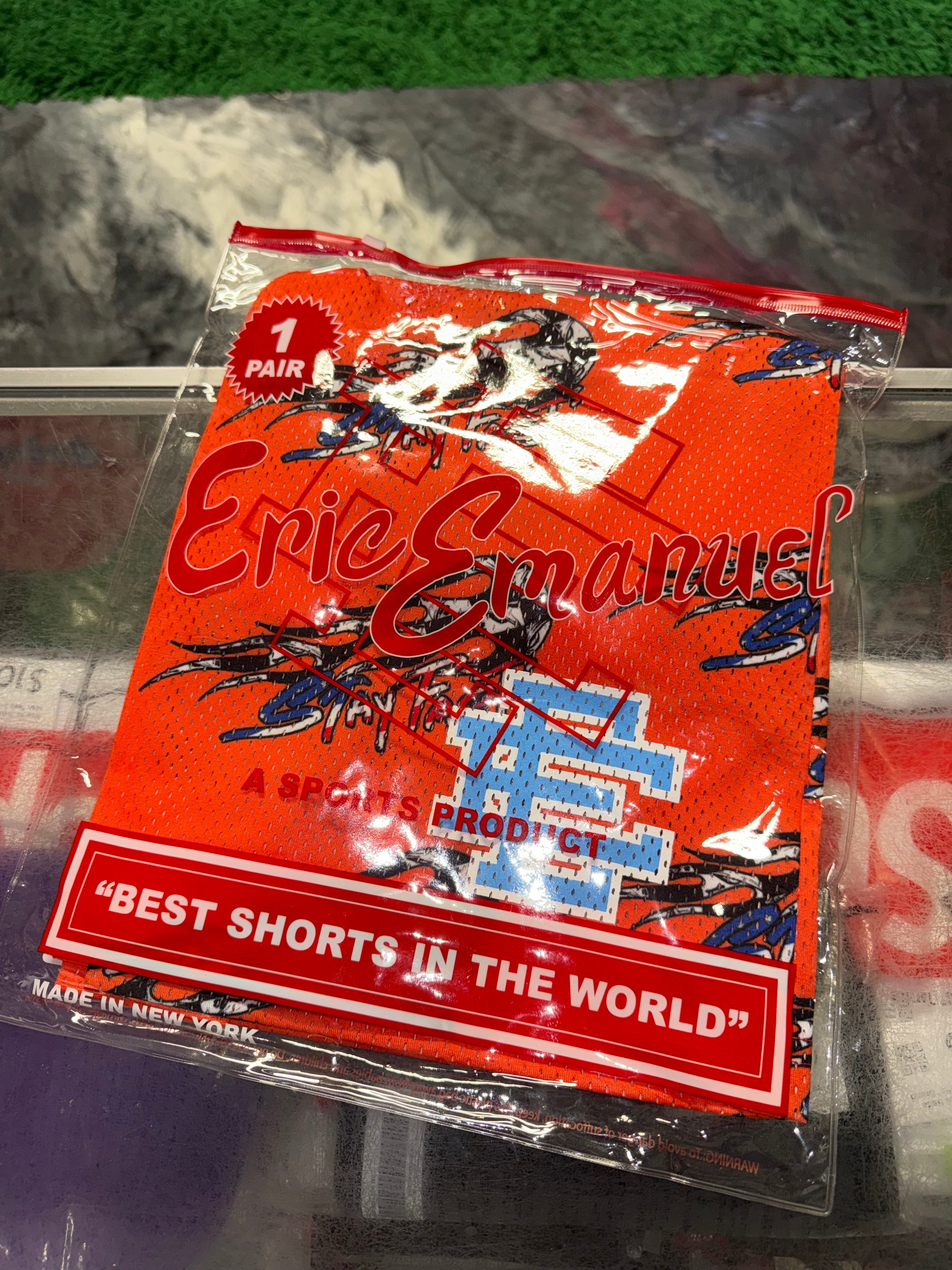 Size L Eric Emanuel x Matty Boy EE Shorts “Orange” Brand New
