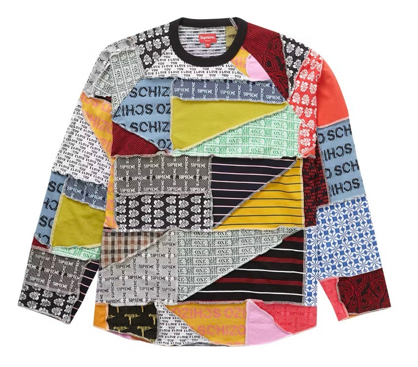 Size XL Supreme Patchwork Jacquard Long Sleeve “Multicolor”