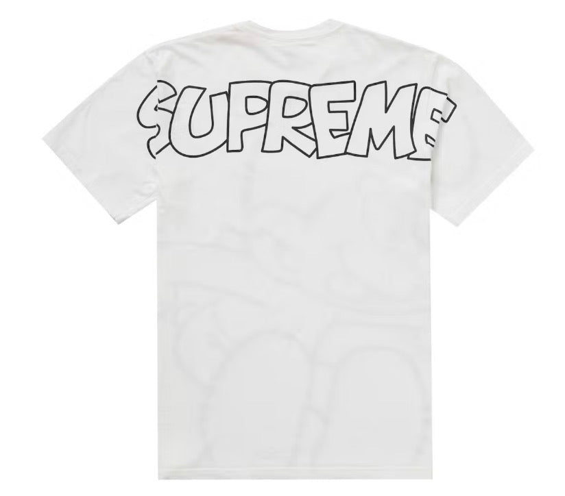 Size M Supreme Smurfs Tee “White” (FW20)