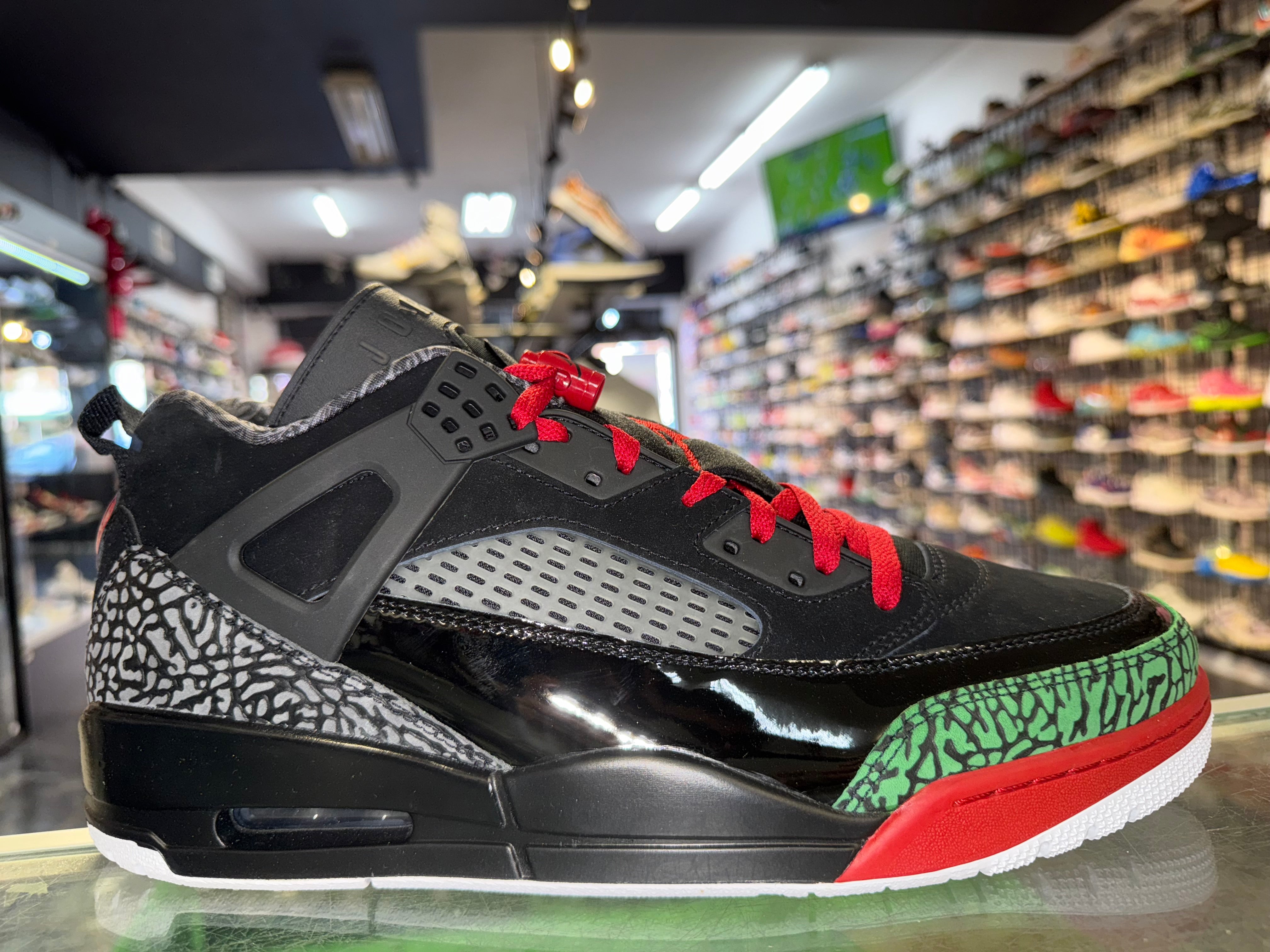Size 13 Jordan Spizike Low “Black Classic Green” Brand New