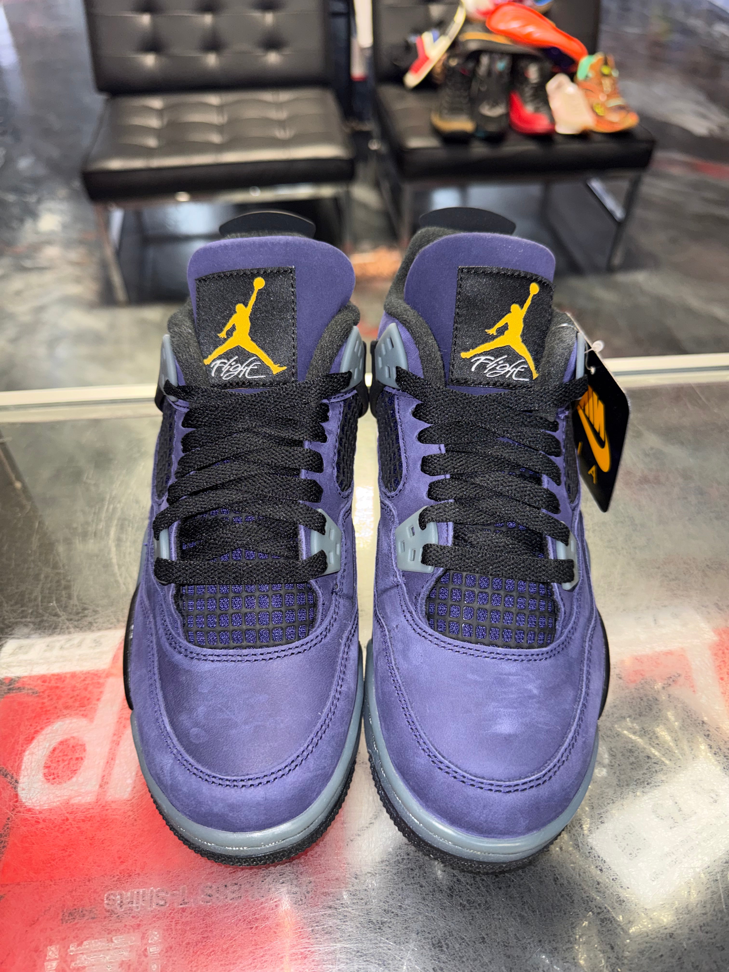 Size 3.5y Air Jordan 4 “Lakers” Brand New