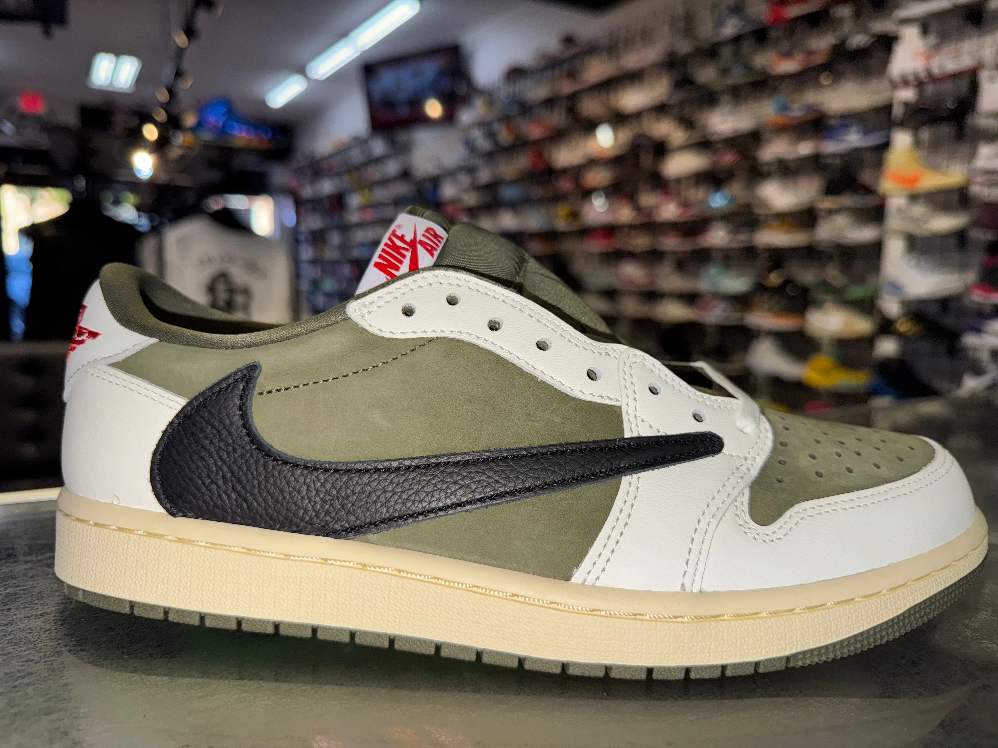 Size 9.5 Air Jordan 1 Low Travis Scott "Medium Olive" Brand New
