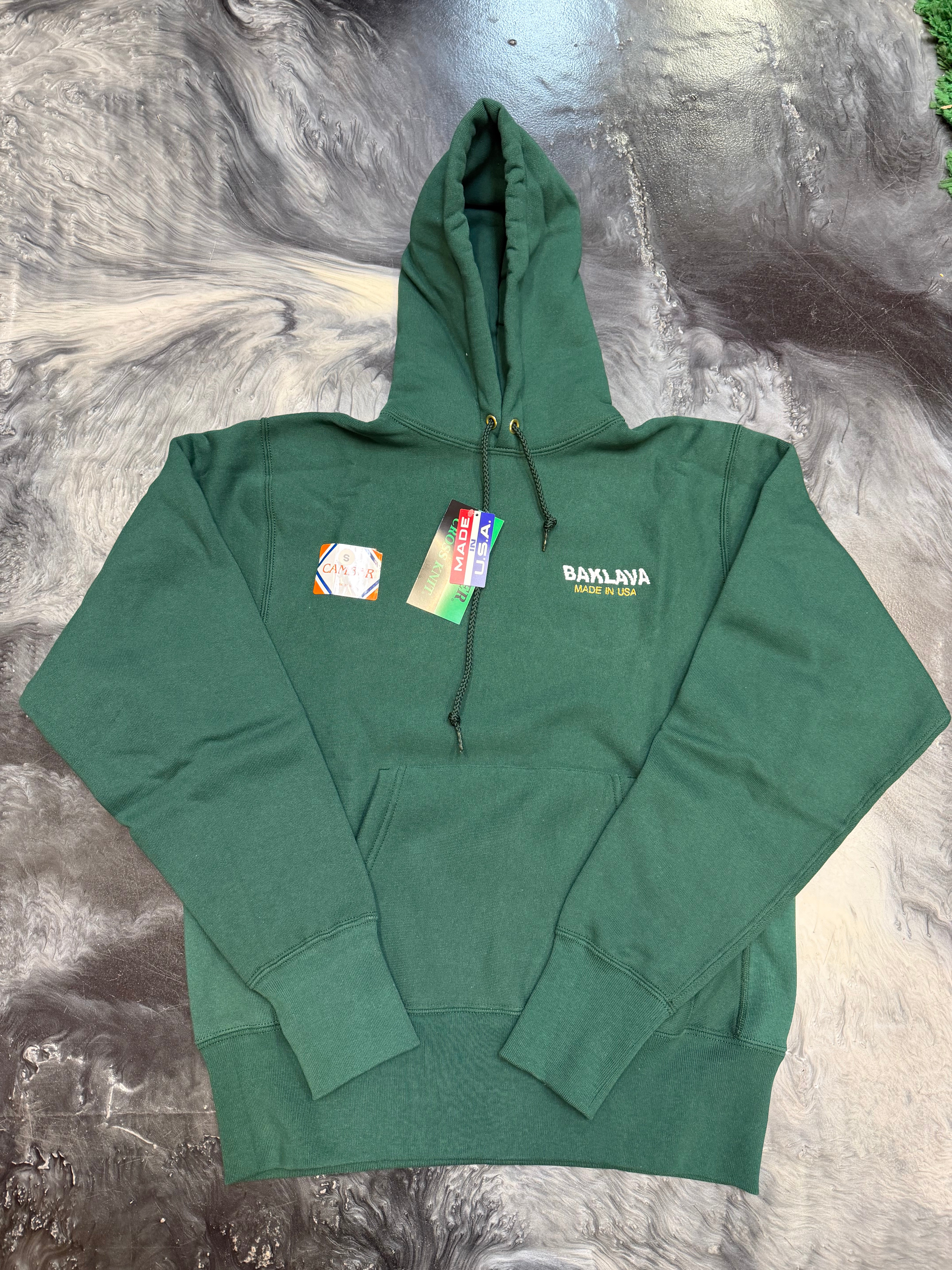 Size S Action Bronson Baklava Made in USA Hoodie "Green" Brand New