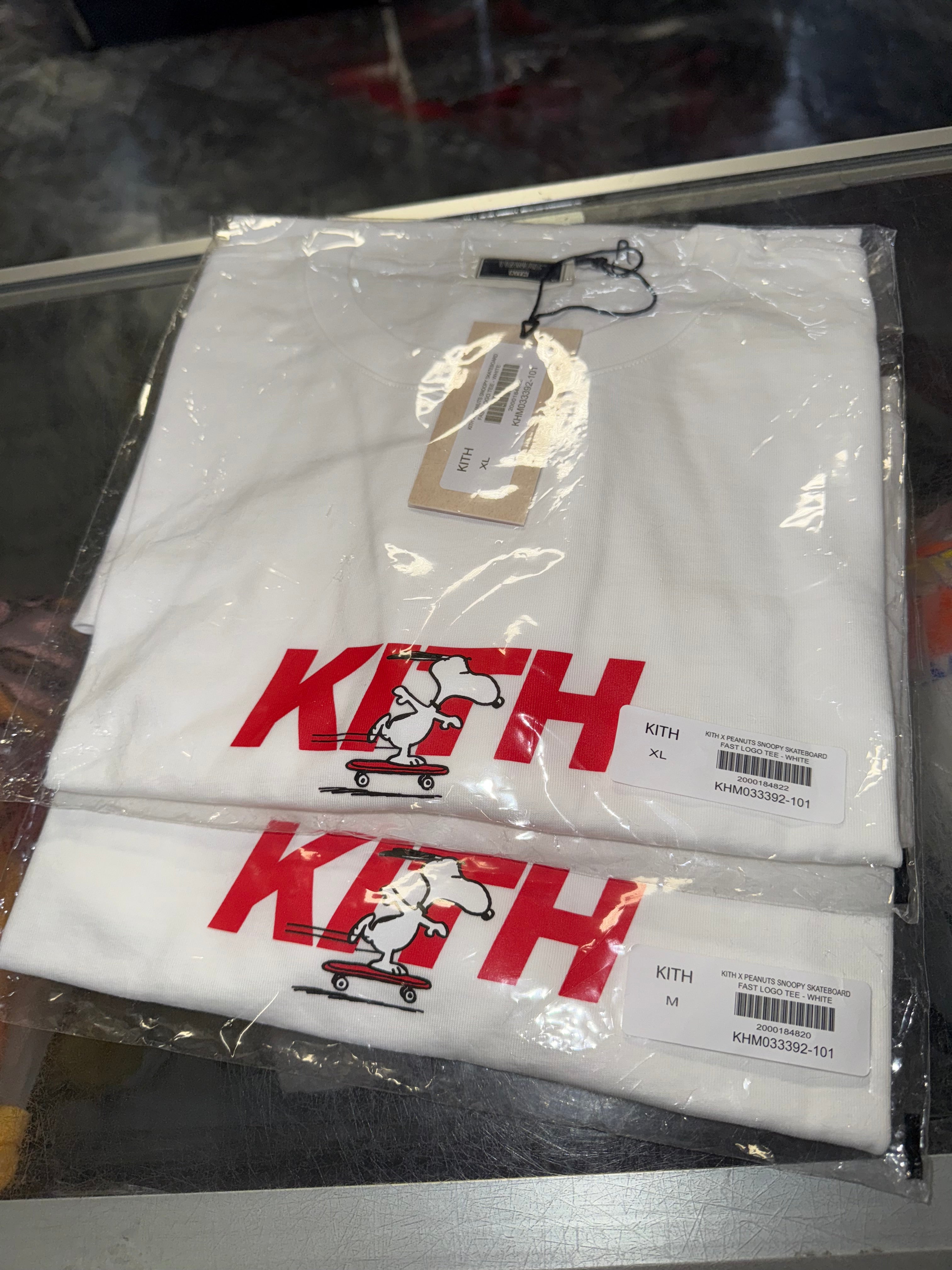 Size XL Kith Peanuts Skateboard Tee “White” Brand New
