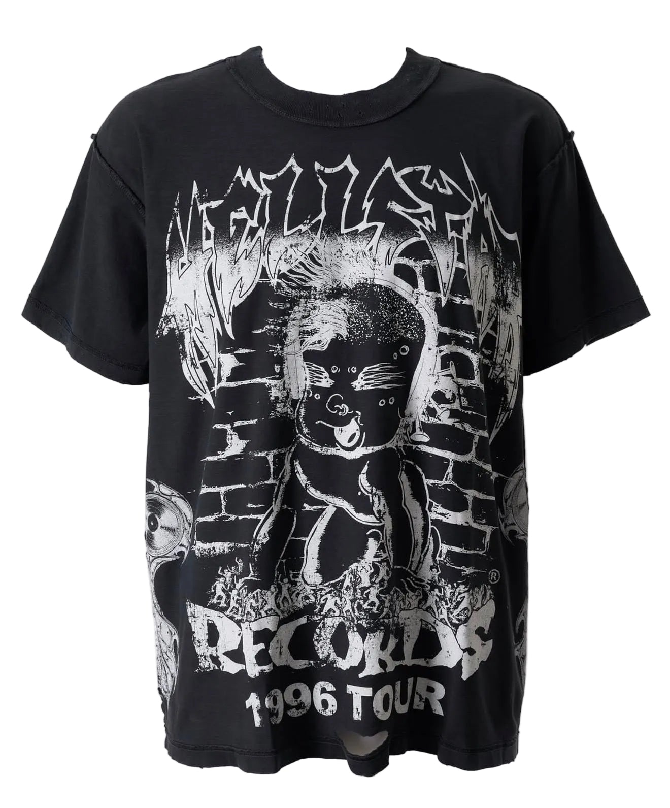 Size S (Fits M) Hellstar Cartoon Tee “Black/White”
