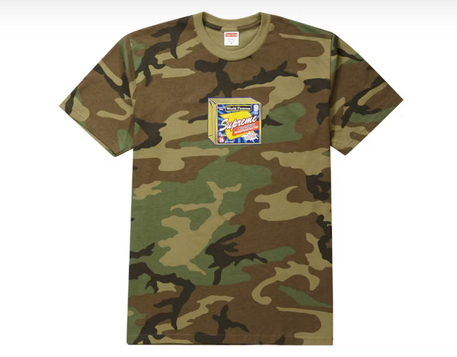 Size S Supreme Cheese Tee “Camo” Brand New