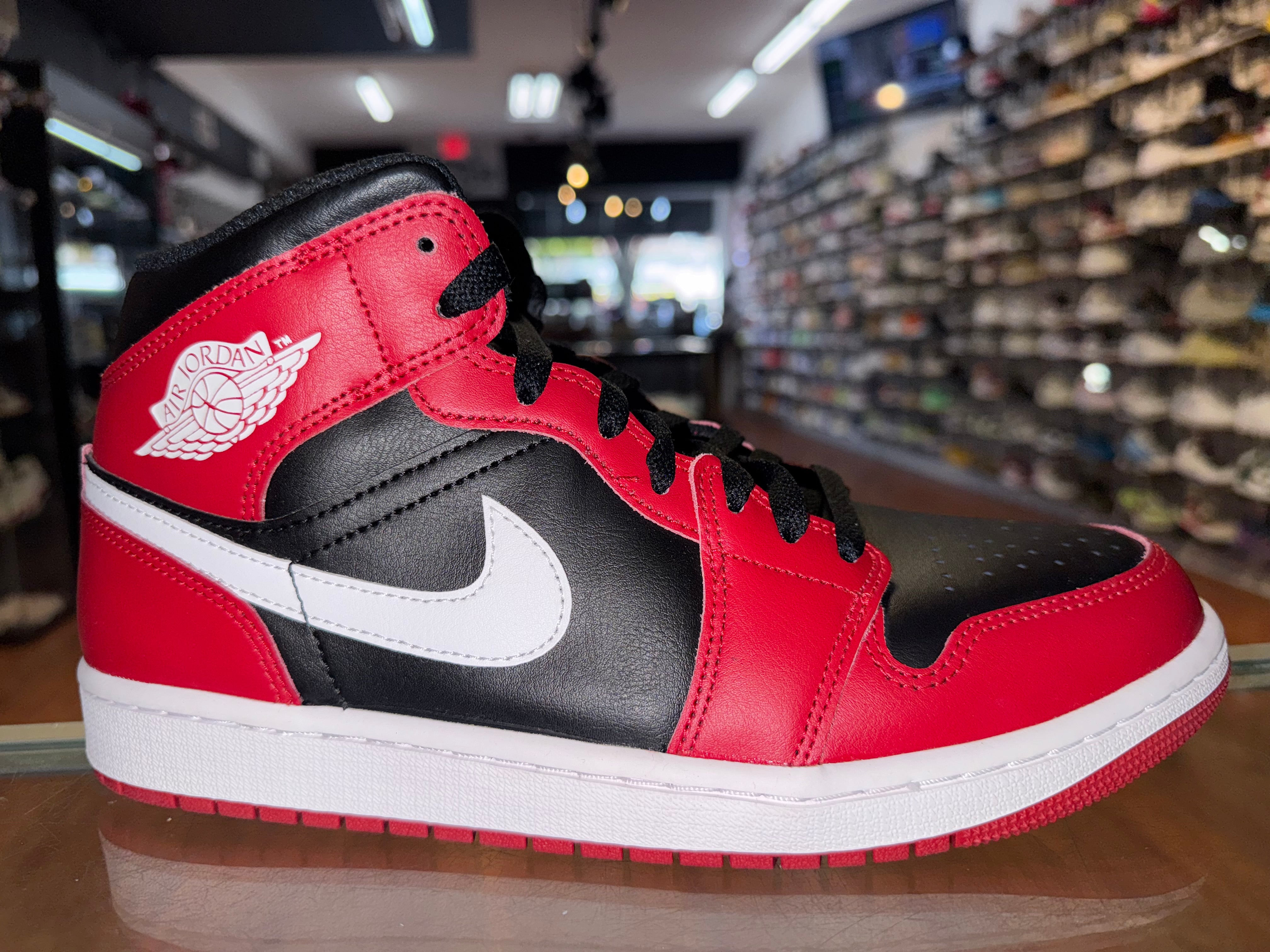 Size 9 Air Jordan 1 Mid "Gym Red Black" Brand New