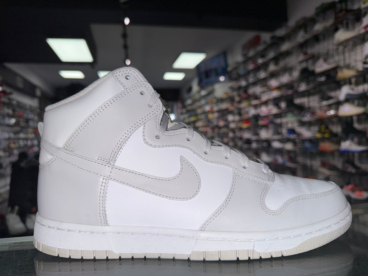 Nike Dunk High White Vast Grey sneaker, pre-owned, size 11